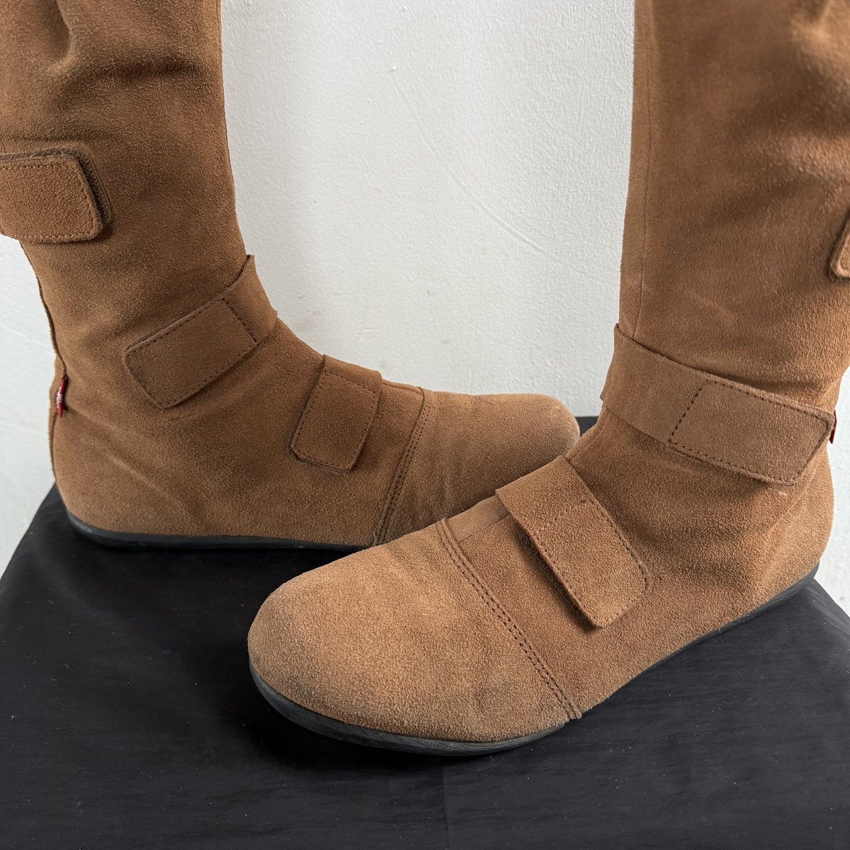 Levi's Vintage Y2K Levi’s Tan Suede Moto Racing Boots Size US 8.5 / IT 38.5 - 4 Thumbnail