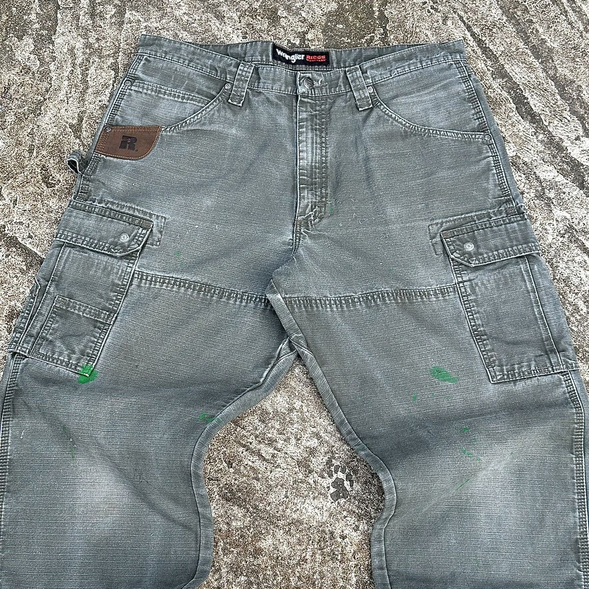 Carhartt × Wrangler (37x33) Crazy Vintage Faded Wrangler Double Knee Pants Size US 37 - 2 Thumbnail
