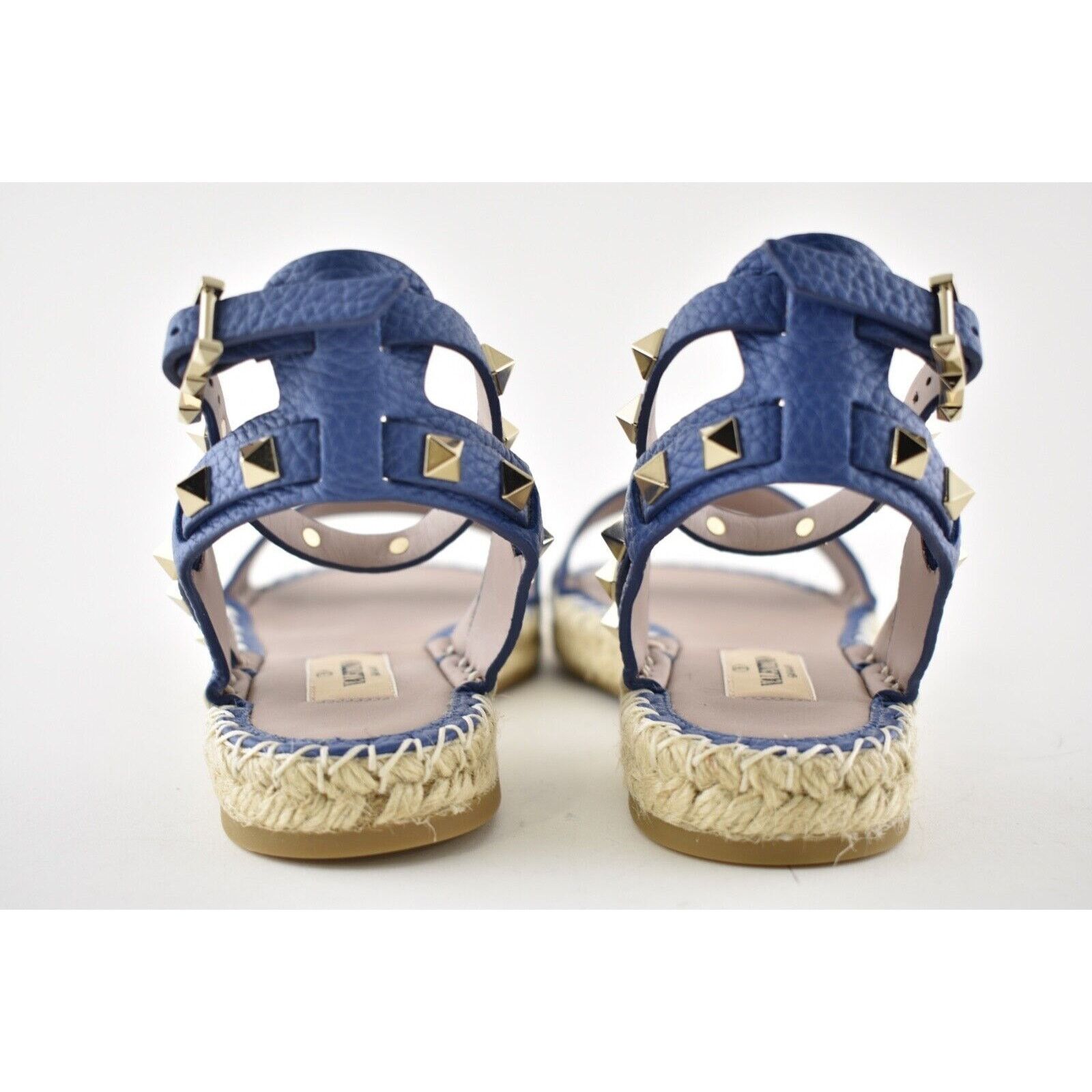 Valentino Valentino Rockstud T 20 Blue Leather Stud Ankle Strap Size US 11 / IT 41 - 10 Thumbnail