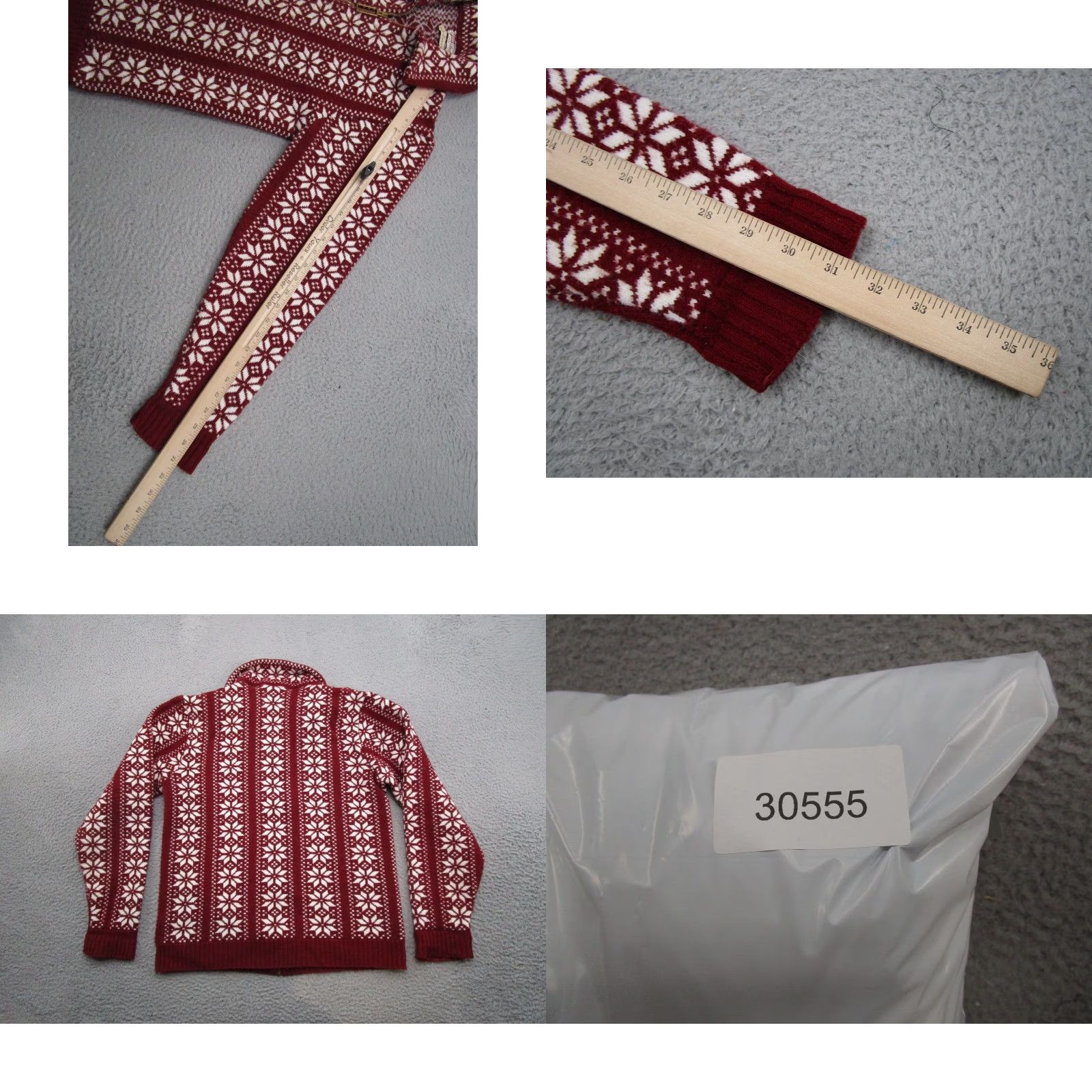 Vintage VINTAGE 80s 90s Redwood Ross Nordic Snowflake Zip Up Cardigan Sweater Size M Red Size US M / EU 48-50 / 2 - 8 Thumbnail