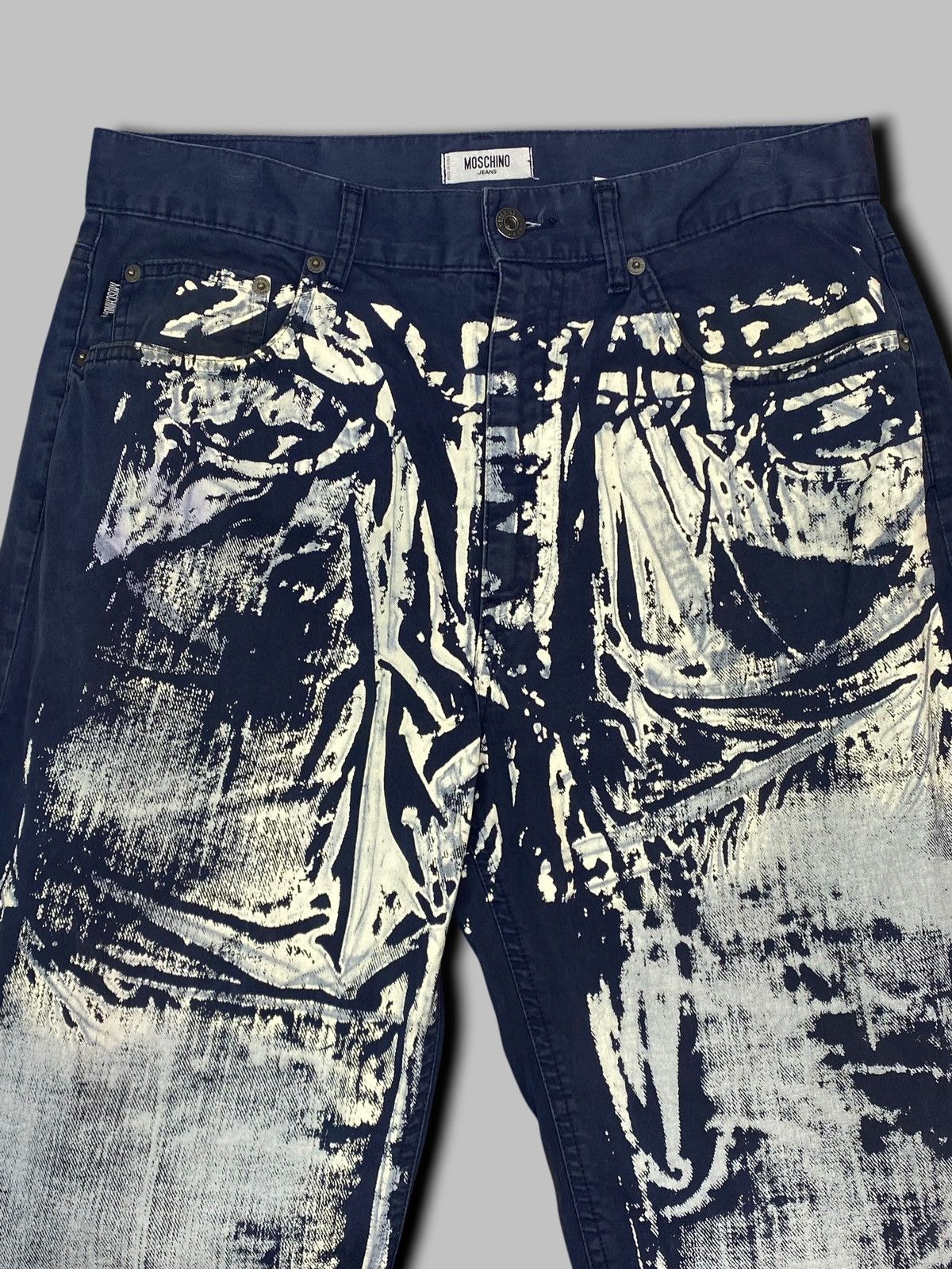Moschino Moschino Jeans Graffiti Painted Rick Owens Style Avant Garde Size US 34 / EU 50 - 16 Thumbnail