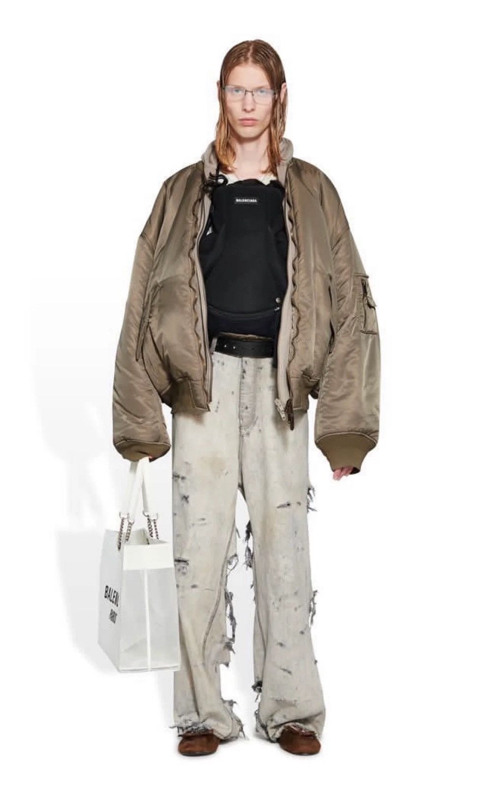 Balenciaga 1/1 sample Mudshow Super Destroyed Jeans White Sz. M Size US 34 / EU 50 - 11 Thumbnail