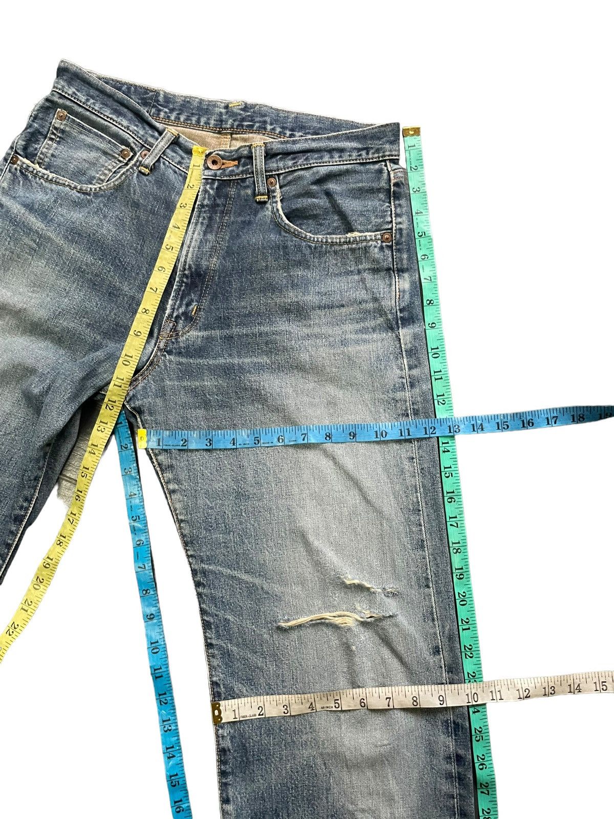 Edwin Vintage Edwin 505 X Selvedge Distresed Denim Size US 32 / EU 48 - 17 Thumbnail