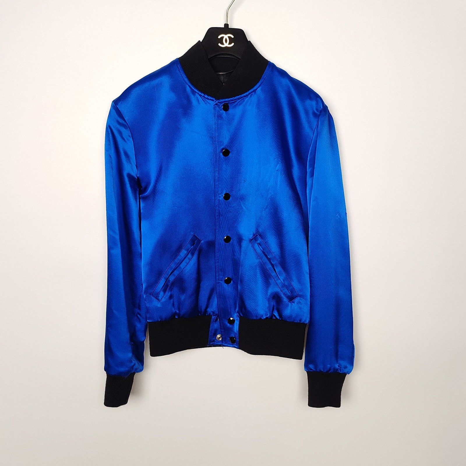 Saint Laurent Paris Saint Laurent Shark Satin Bomber Jacket Size 34 Size XS / US 0-2 / IT 36-38 - 1 Thumbnail