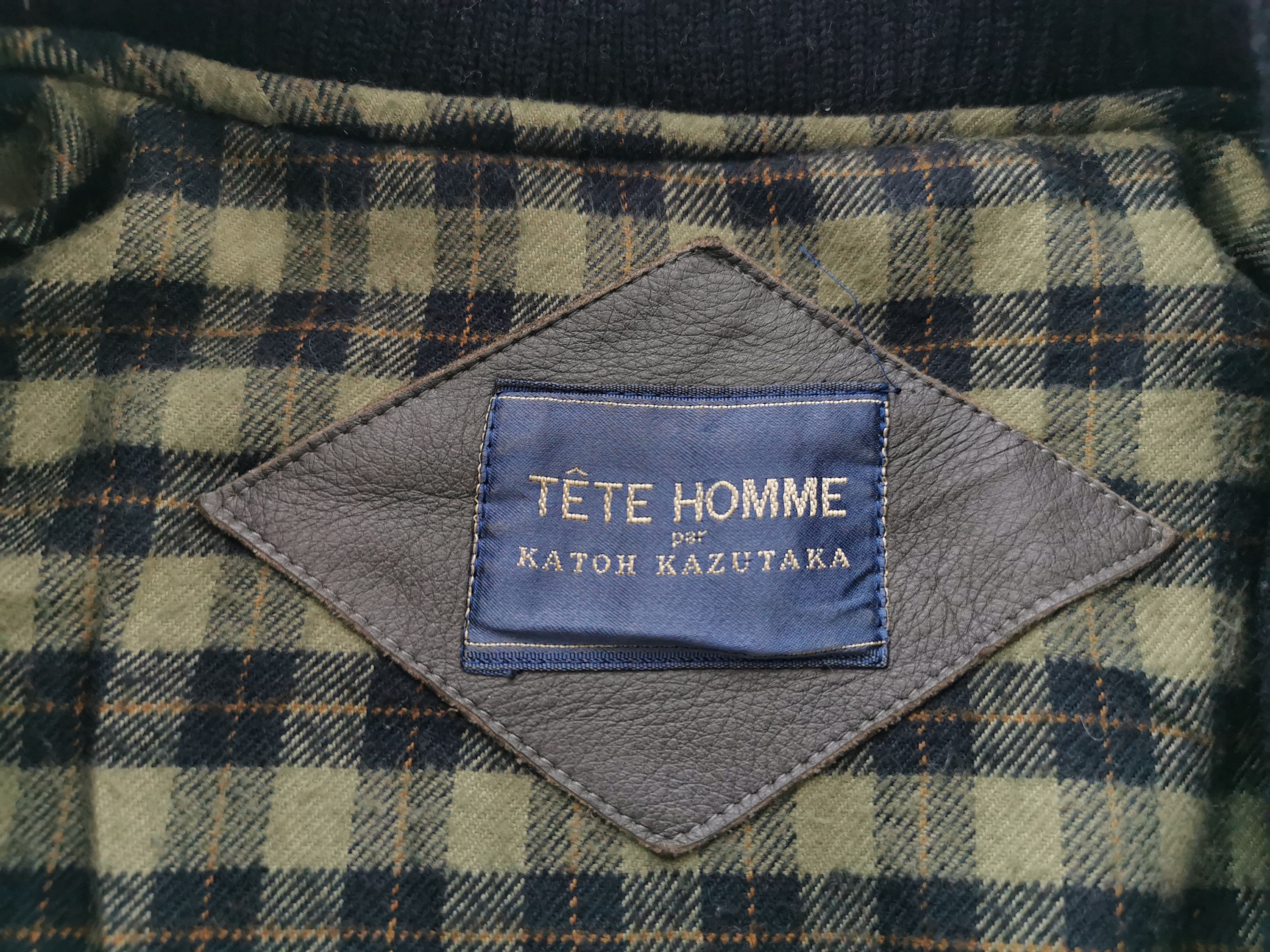 Issey Miyake Vintage 90's Tete Home Issey Miyake Varsity Wool Leather Size US XL / EU 56 / 4 - 6 Thumbnail