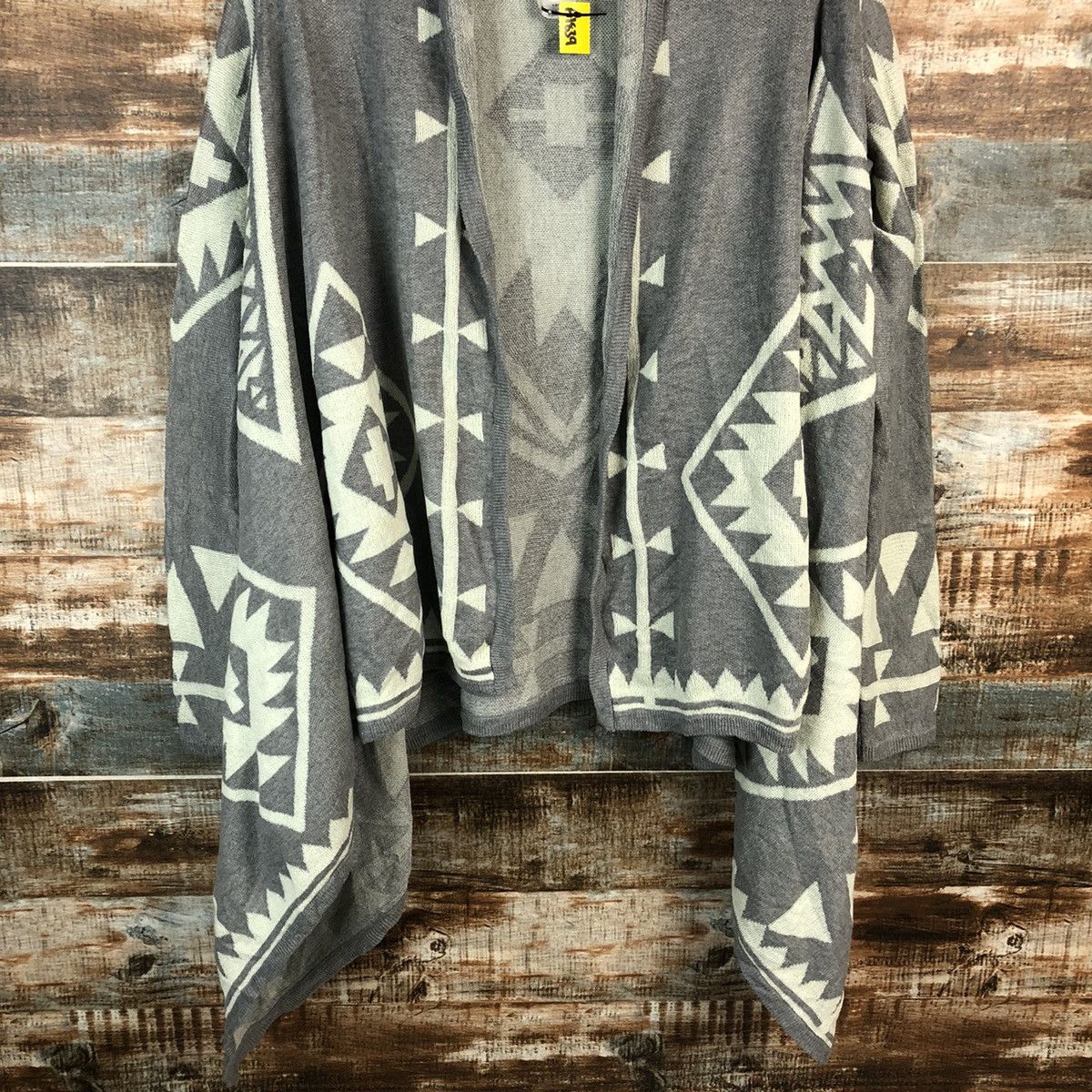 Japanese Brand Anti Ballistic navajo art Grey Cardigan Knitwear #A1839 Size US M / EU 48-50 / 2 - 3 Thumbnail
