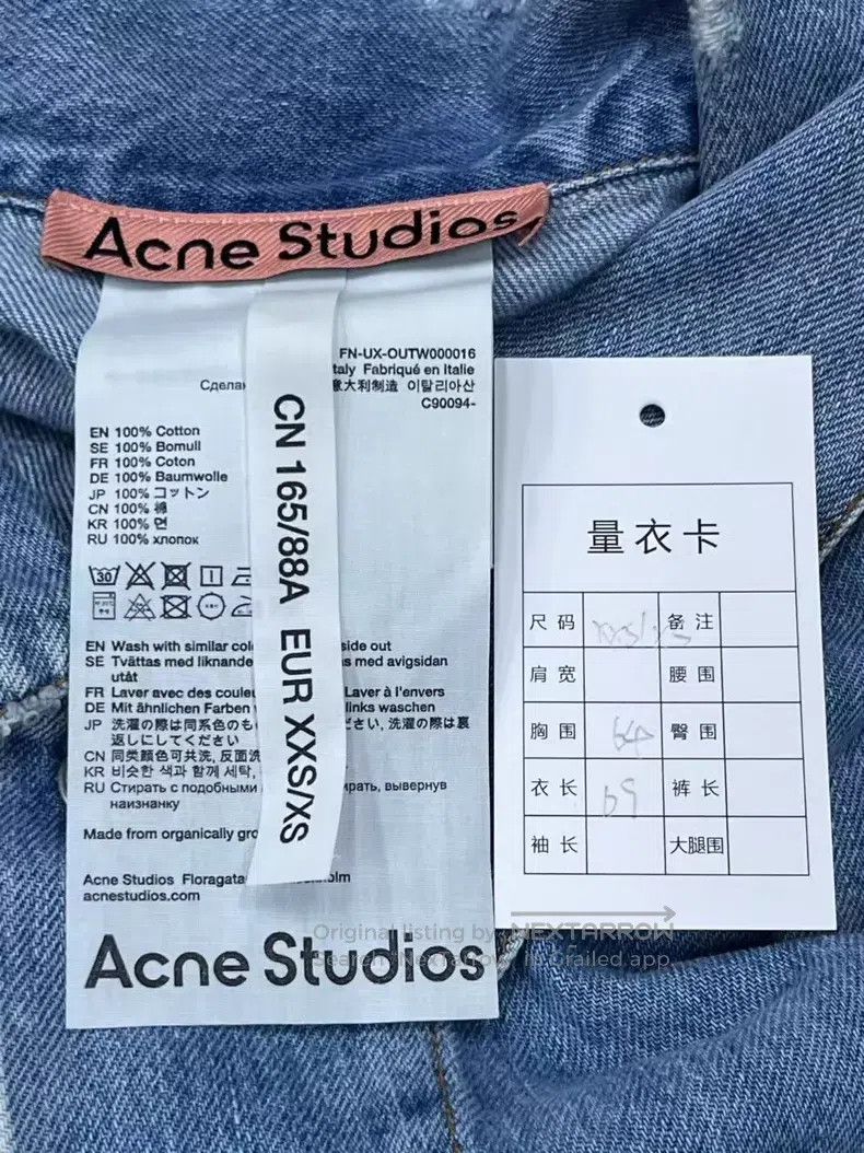 Acne Studios Acne Studios Washed Denim Jacket Size US XS / EU 42 / 0 - 3 Thumbnail