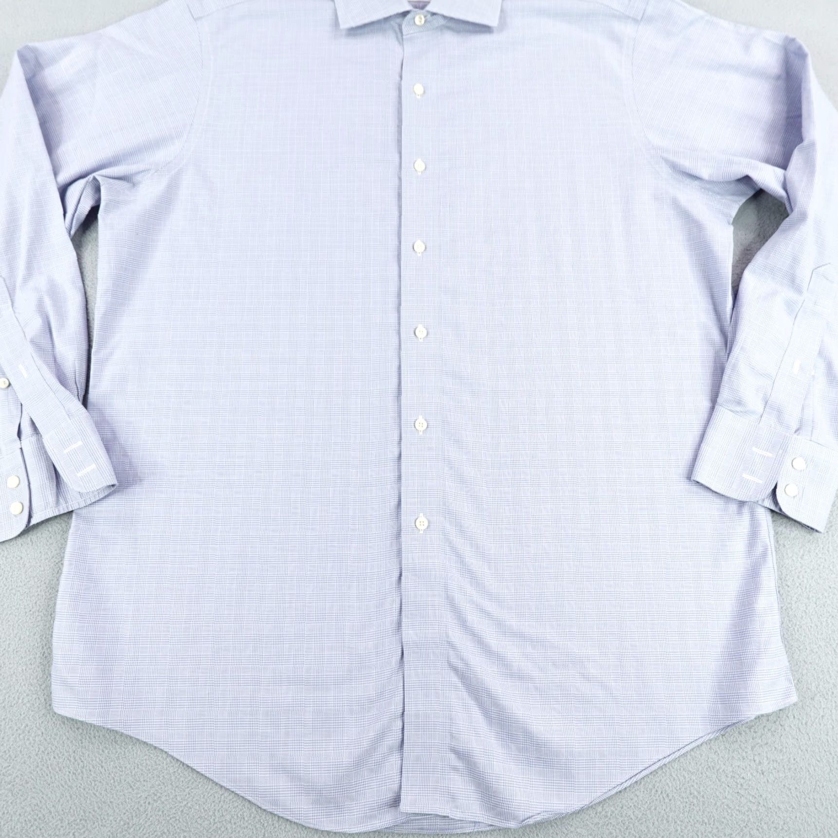 Brooks Brothers Brooks Brothers Non-Iron Button Up Shirt Large Blue White Houndstooth Plaid Long Sleeve Classic Mens Size US L / EU 52-54 / 3 - 3 Thumbnail