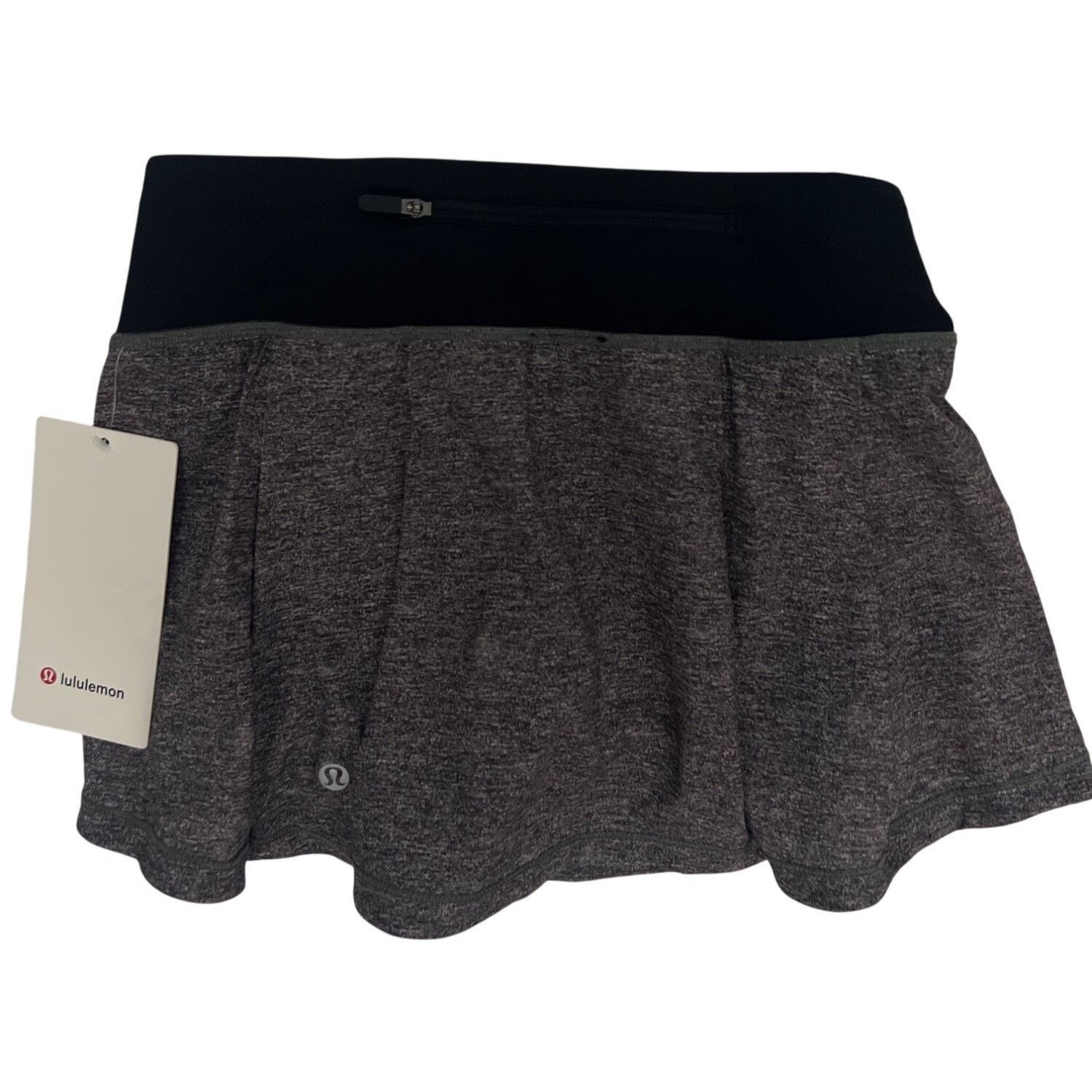 Lululemon Lululemon Pace Rival Womens Gray Black Athletic Skort Size 0 Size 25" / US 0 / IT 36 - 2 Thumbnail