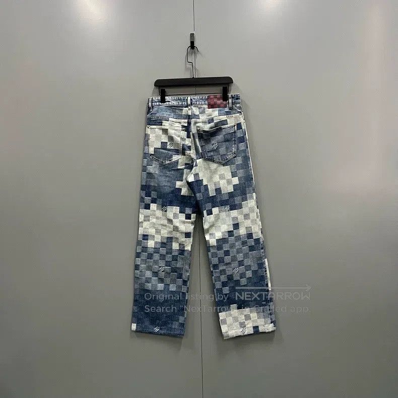 Louis Vuitton Louis Vuitton Fei Dong Co-branded Mosaic Jeans Size US 29 - 2 Thumbnail