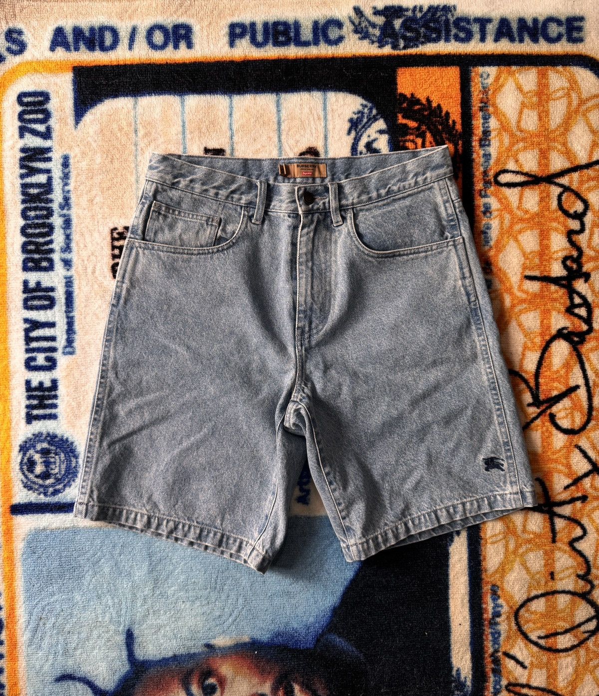 Supreme Burberry Denim Shorts