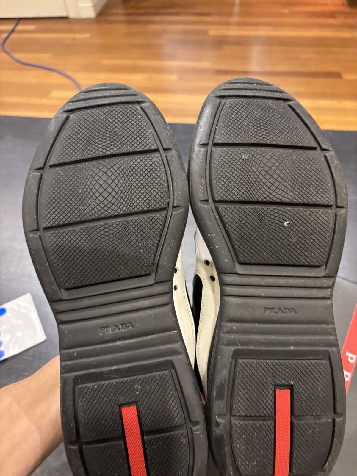 Prada Prada Cup White Red Black Size US 10.5 / EU 43-44 - 5 Thumbnail