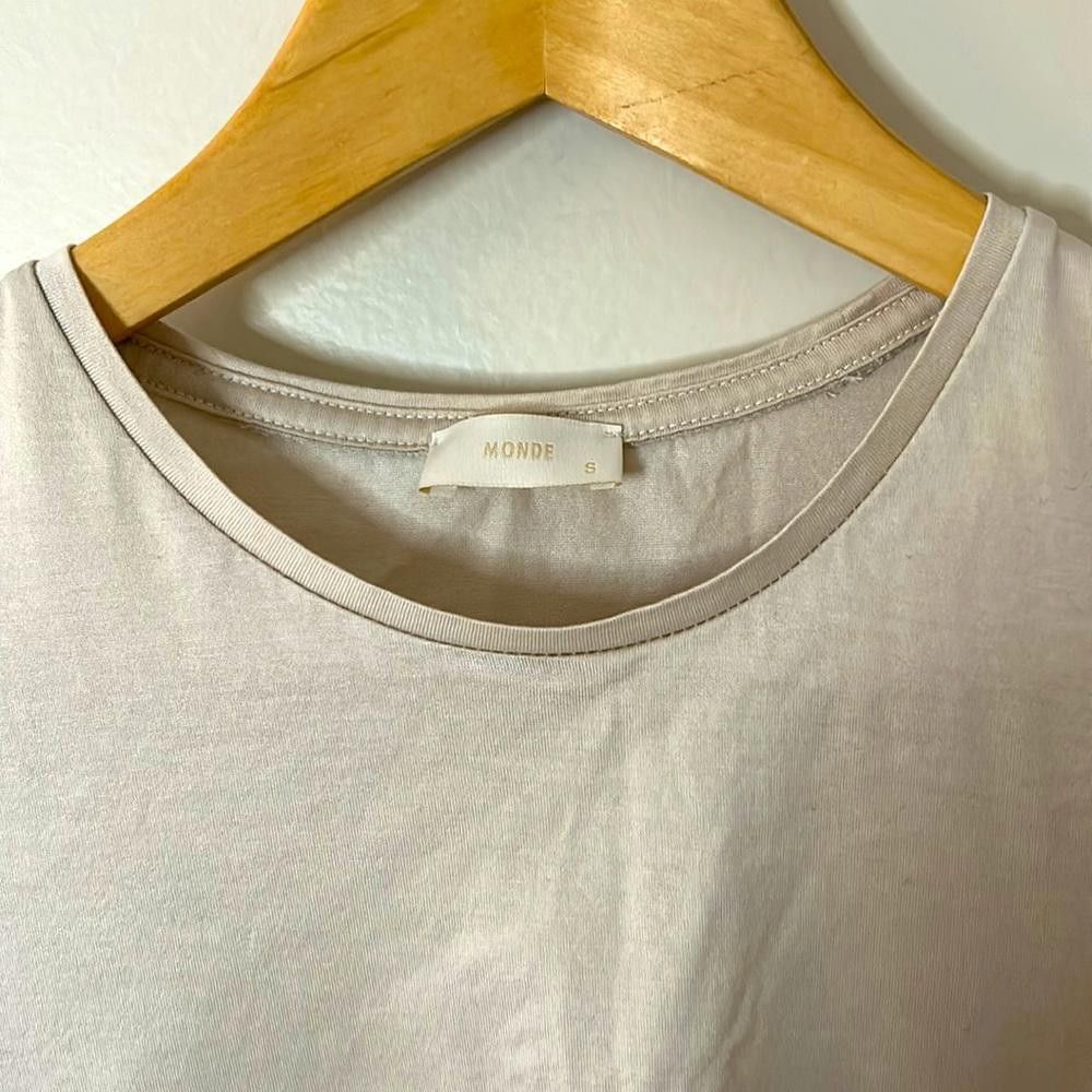 Designer SS Sateen Tee - MONDE - Small Size S / US 4 / IT 40 - 2 Thumbnail