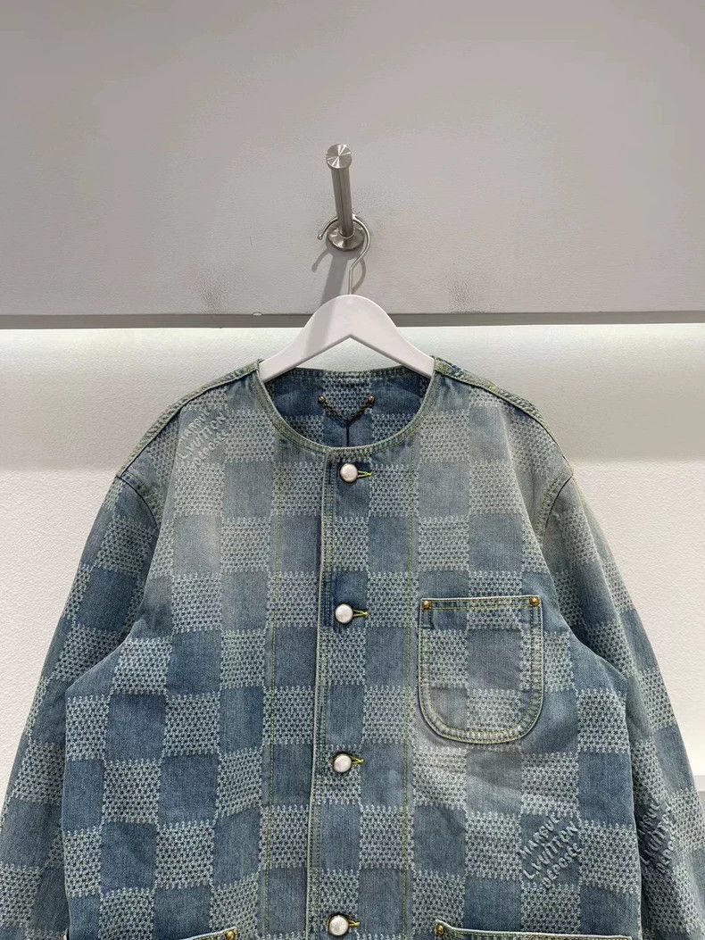 Louis Vuitton Louis Vuitton Faye Tung checkerboard pearl denim jacket 250 Size US S / EU 44-46 / 1 - 3 Thumbnail