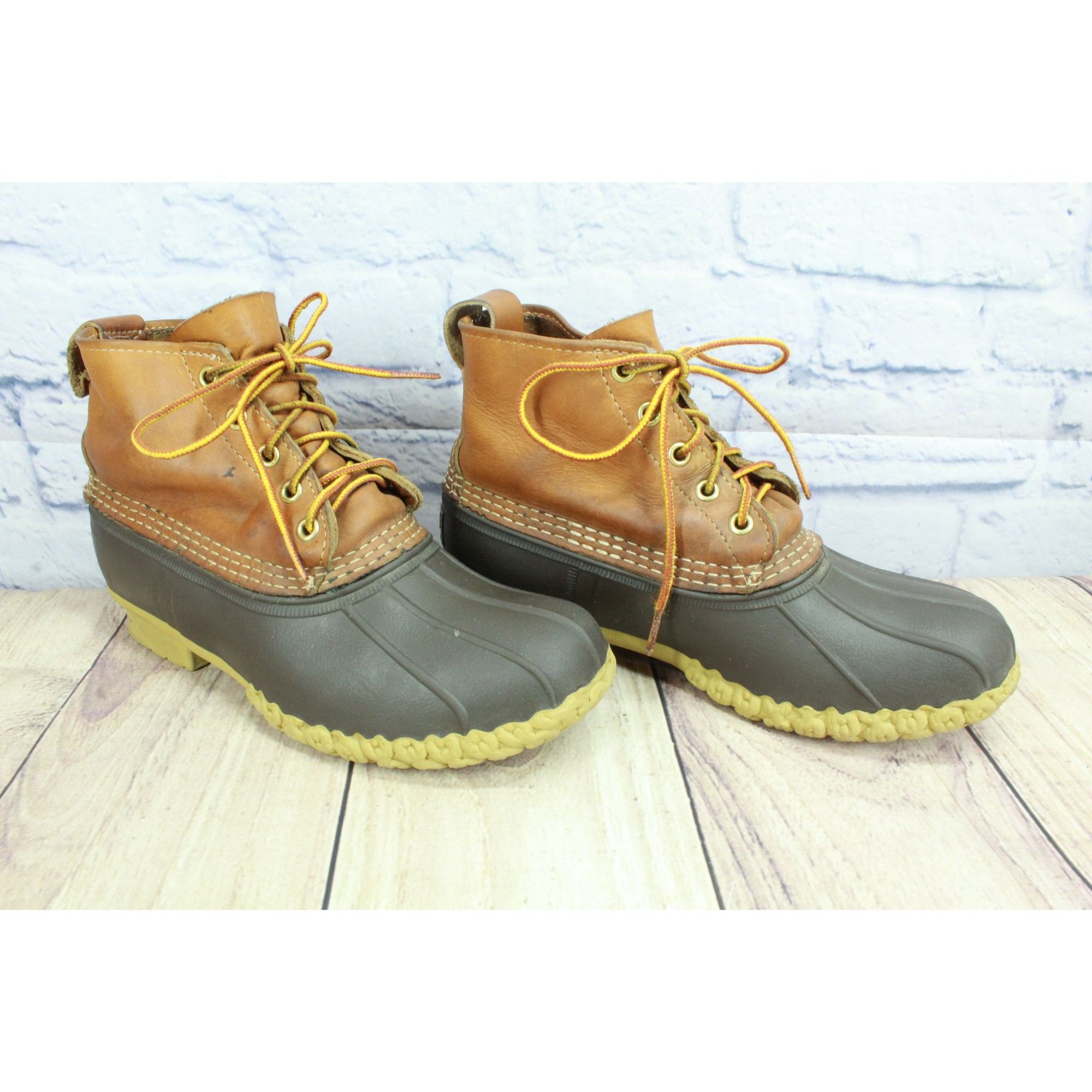 L.L. Bean LL Bean Women’s Brown Leather Duck Boots Size 8 Size US 8 / IT 38 - 3 Thumbnail