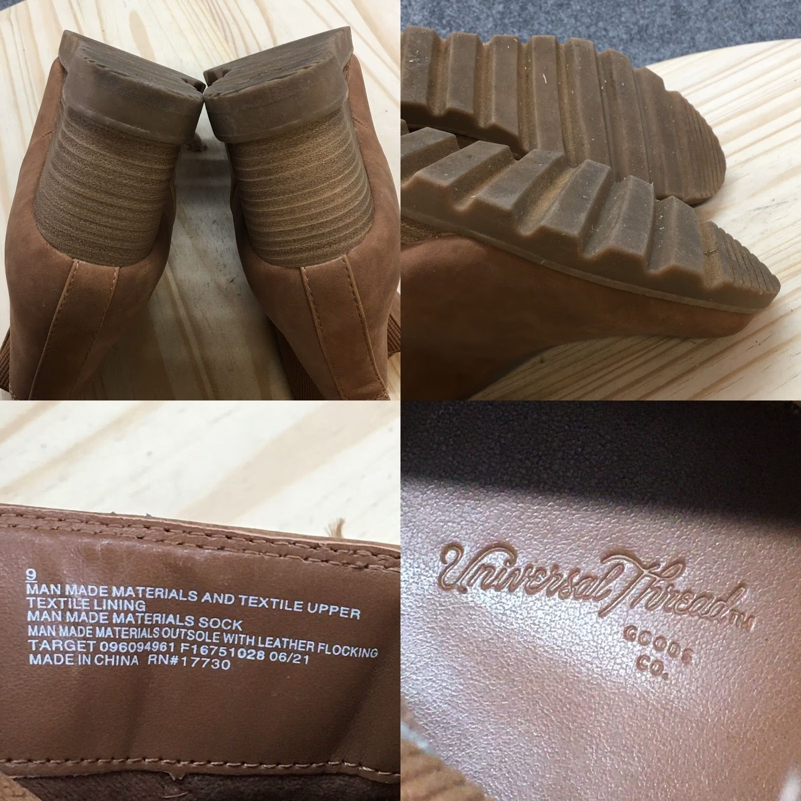Vintage Universal Thread Chelsea Boots Womens 9 Brown Linda Leather Wedge Pull On Casual Size US 9 / IT 39 - 9 Thumbnail