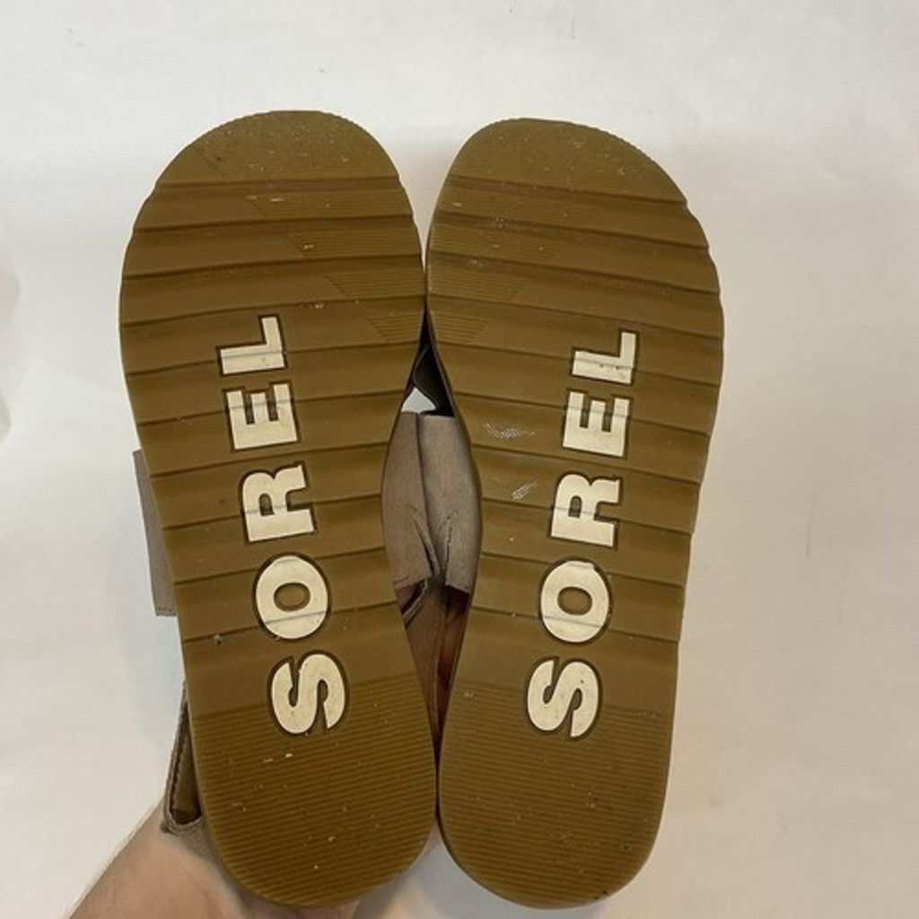 SOREL Sorel Ella II Ash Brown/Chalk Slingback Flat Sandal Women9.5 Size US 9.5 / IT 39.5 - 3 Thumbnail