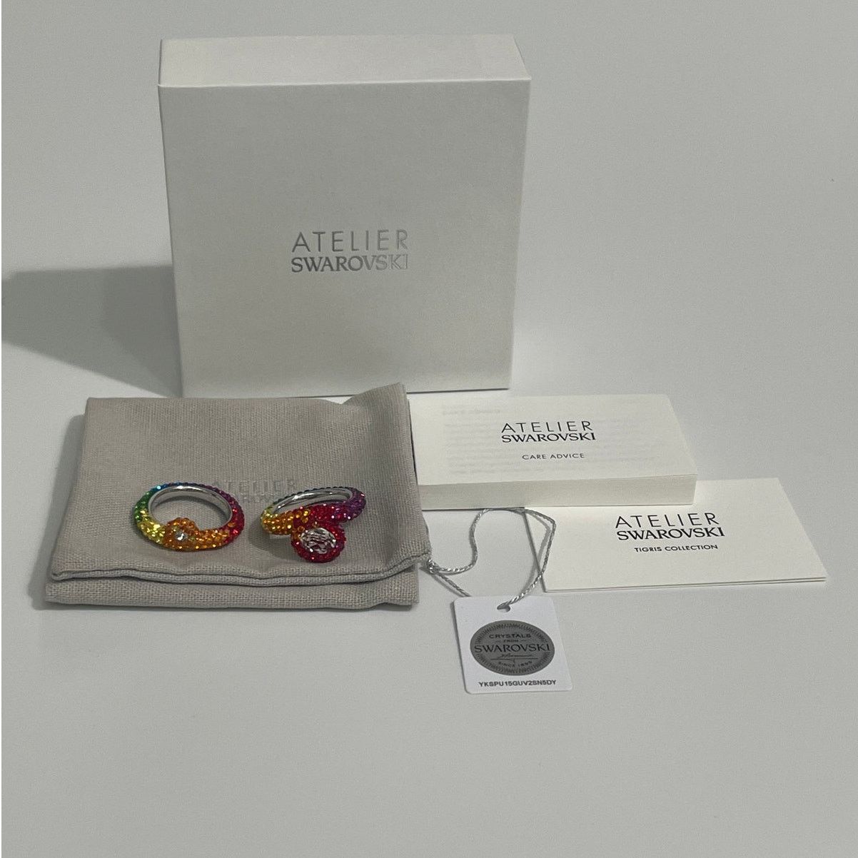 Swarovski Swarovski Atelier Tigris ring Set (2)size 55/7 Multicolored Size ONE SIZE - 3 Thumbnail