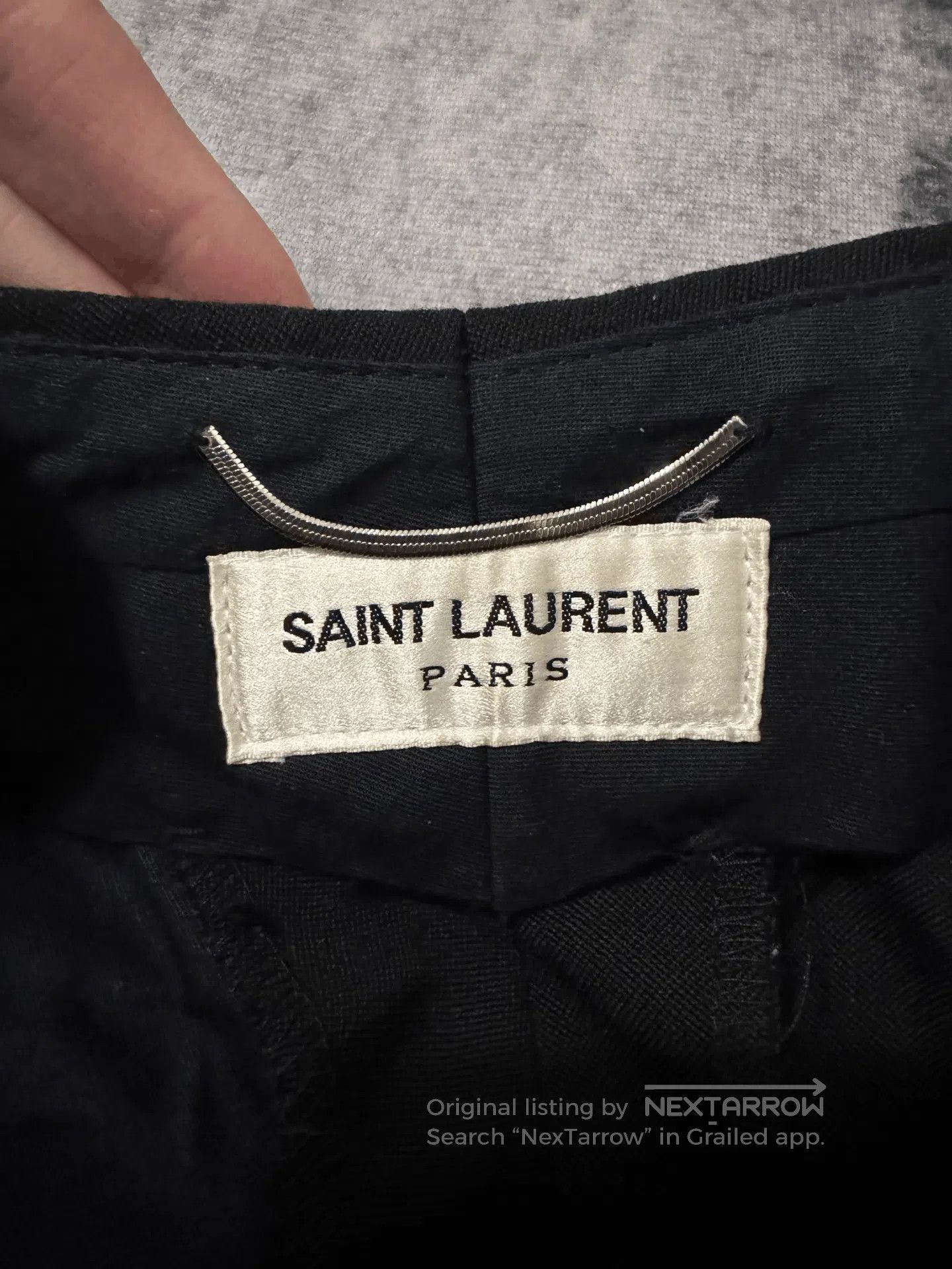 Saint Laurent Paris Saint Laurent Black Satin Smoking Pants. Size US 30 / EU 46 - 6 Thumbnail