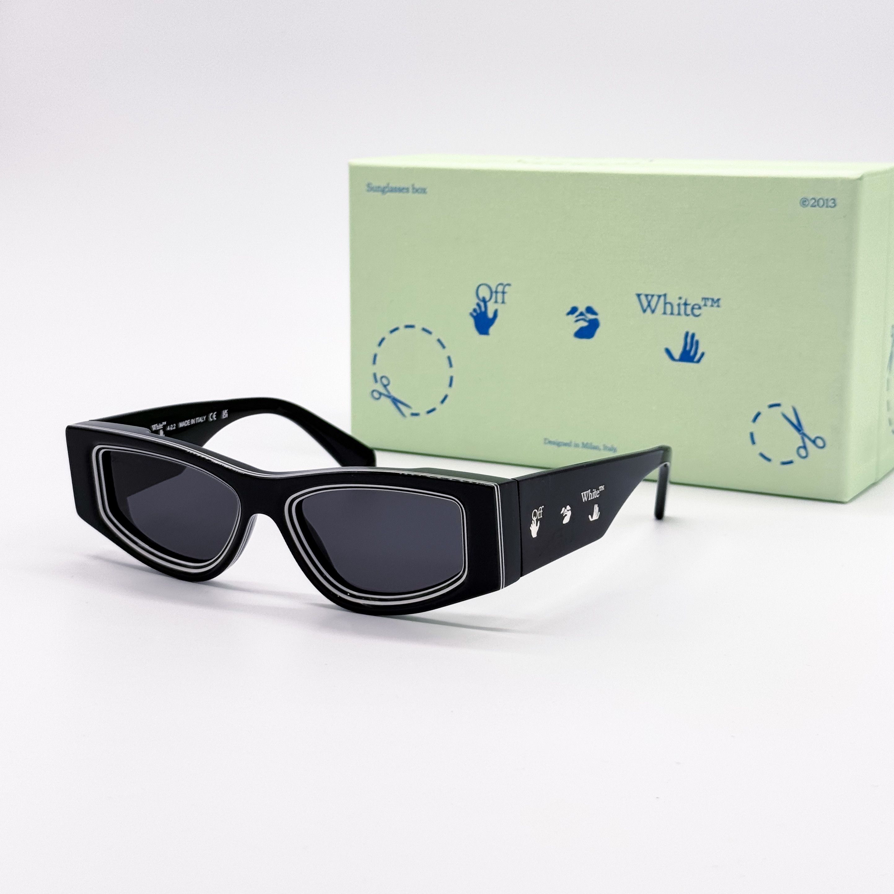 NEW OFF-WHITE ANDY 11007 BLACK UNISEX SUNGLASSES OFF-WHITE