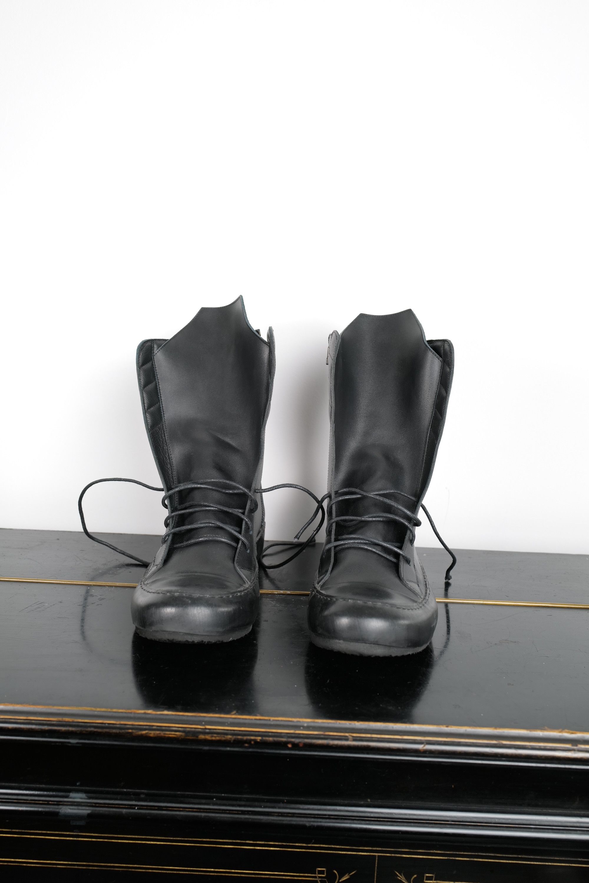 Other HI TOP RICK OWENS TYPE LEATHER SHOES Size US 8 / EU 41 - 3 Thumbnail