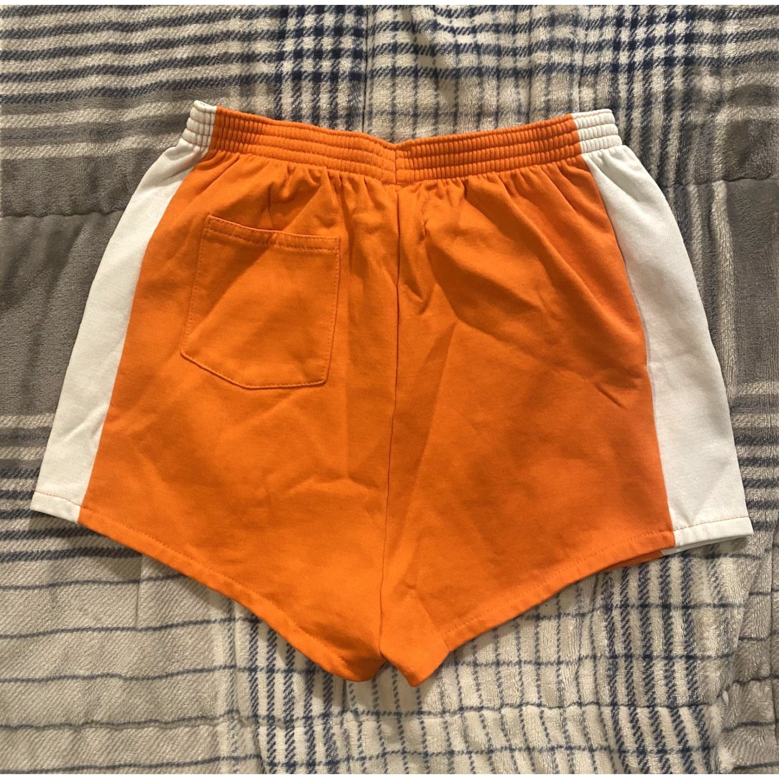 Vintage VINTAGE Regal 70s High Waist Gym Shorts Orange White XL Women Deadstock Size 40" / US 18 - 3 Thumbnail