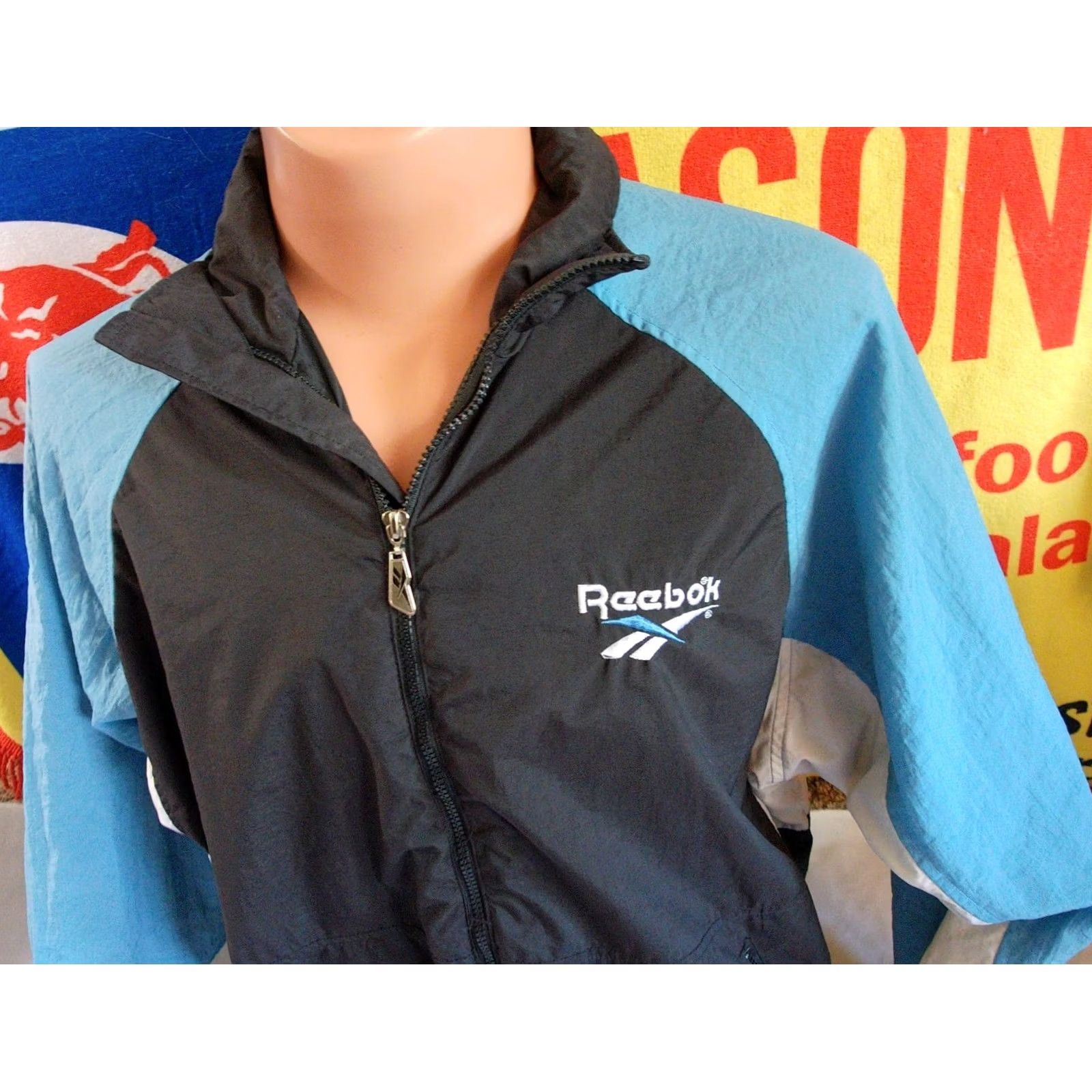 Reebok VTG REEBOK Track Jacket Windbreaker Men's LRG Full Zip Warm Up 90s Y2K COOL Hip Size US L / EU 52-54 / 3 - 2 Thumbnail