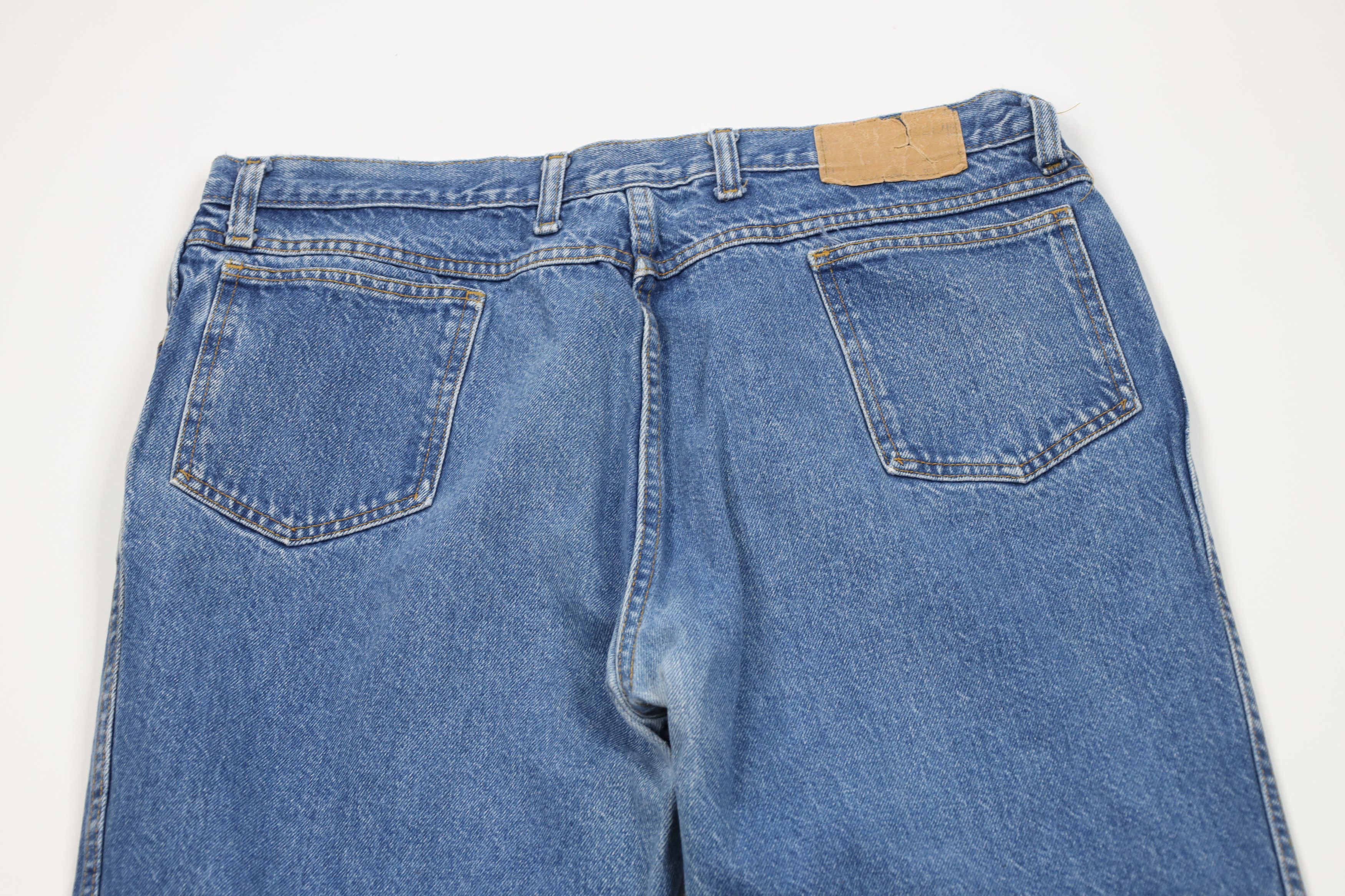 Vintage Vintage 70s 80s Streetwear Wide Leg Denim Jeans Blue USA Size US 38 / EU 54 - 11 Thumbnail