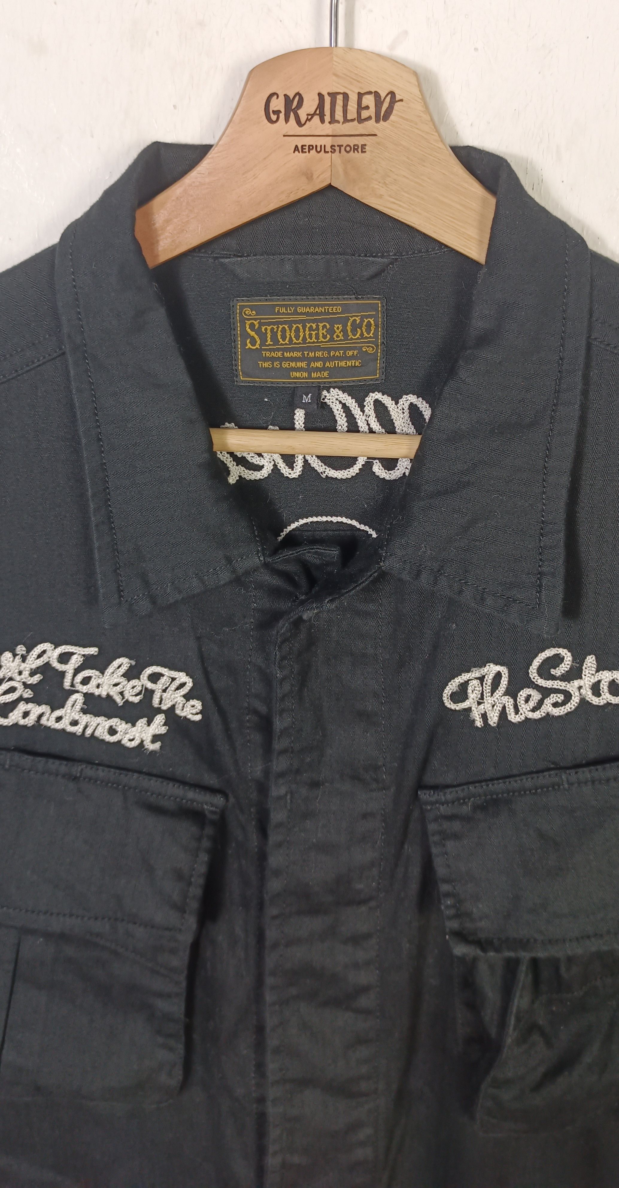 Japanese Brand Stooge & co Skull "Riding All OverThe World " Jacket Size US M / EU 48-50 / 2 - 10 Thumbnail