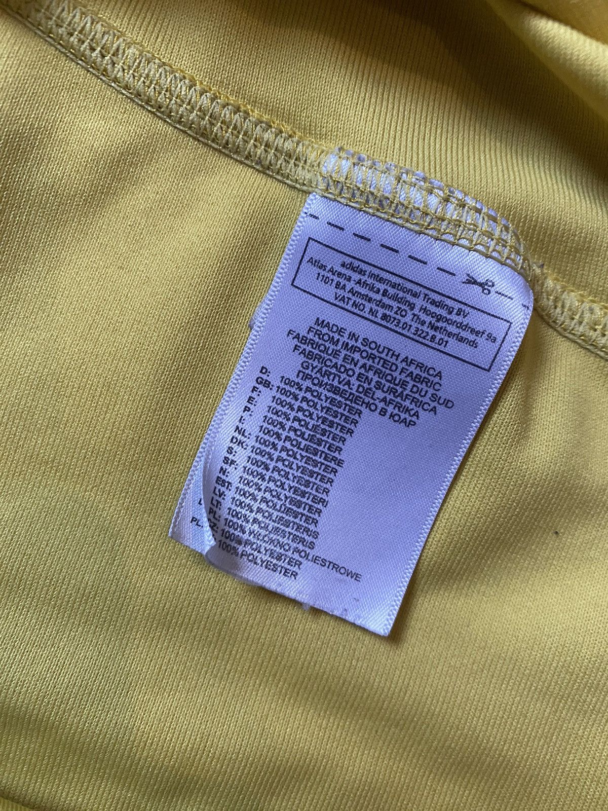 Adidas × Vintage 2010 South Africa Adidas Yellow Jersey XL Blockcore Y2k Size US L / EU 52-54 / 3 - 7 Thumbnail