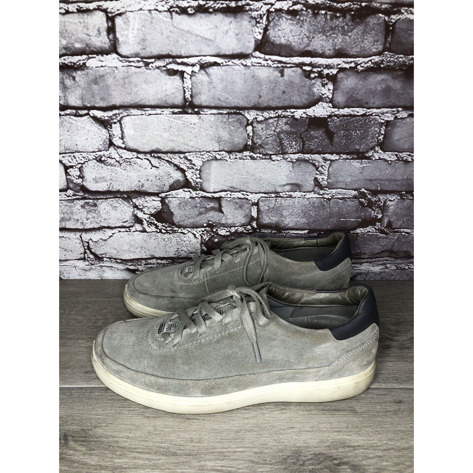 Ecco ECCO Grey Suede Leather Lace Up Comfort Casual Sneakers Shoe Size US 10 / EU 43 - 15 Thumbnail
