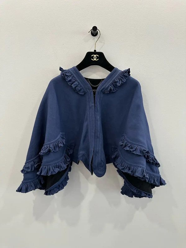 Burberry Burberry Women's Blue Jacket with Ruffles Size ONE SIZE - 1 Thumbnail