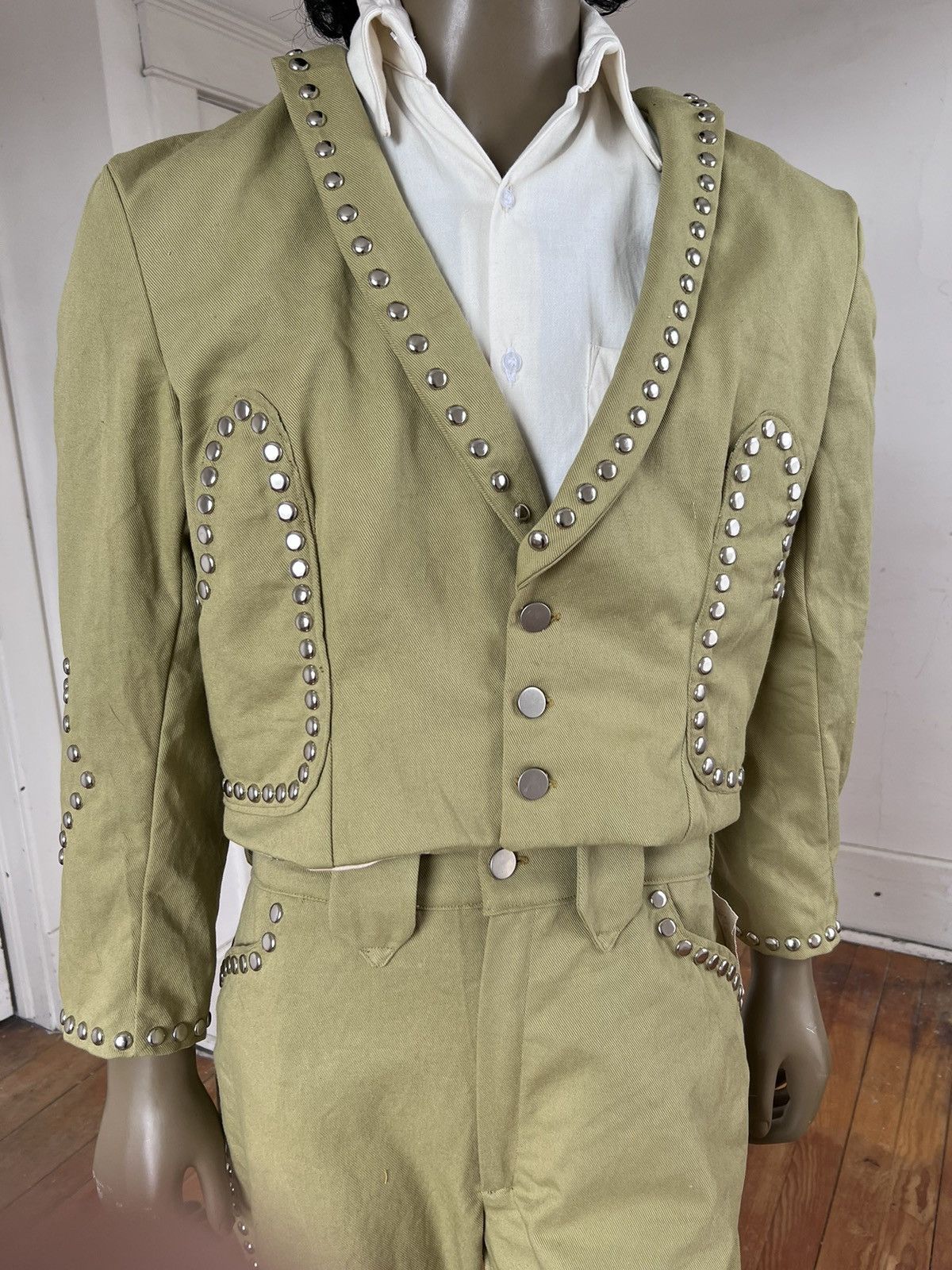 Other Men’s Studded Western Motorcycle Suit 41 -42 by Herman USA Size 42R - 2 Thumbnail