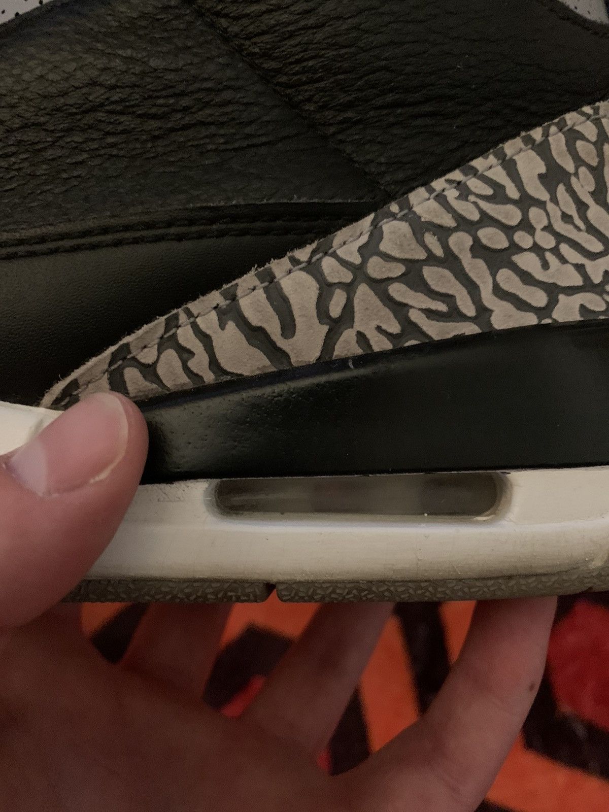 Jordan Brand Jordan 3 Black Cement (2018) Size US 10.5 / EU 43-44 - 7 Thumbnail