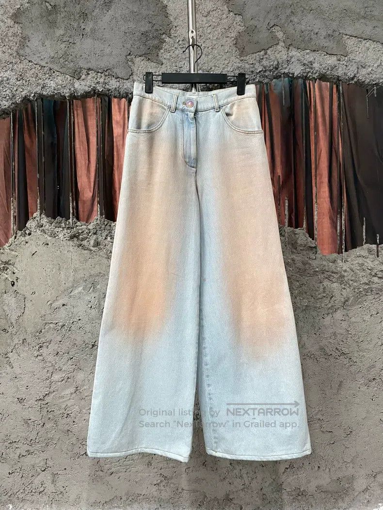Chanel Chanel Orange gradient wide-leg jeans Size 42" / US 20 - 1 Thumbnail