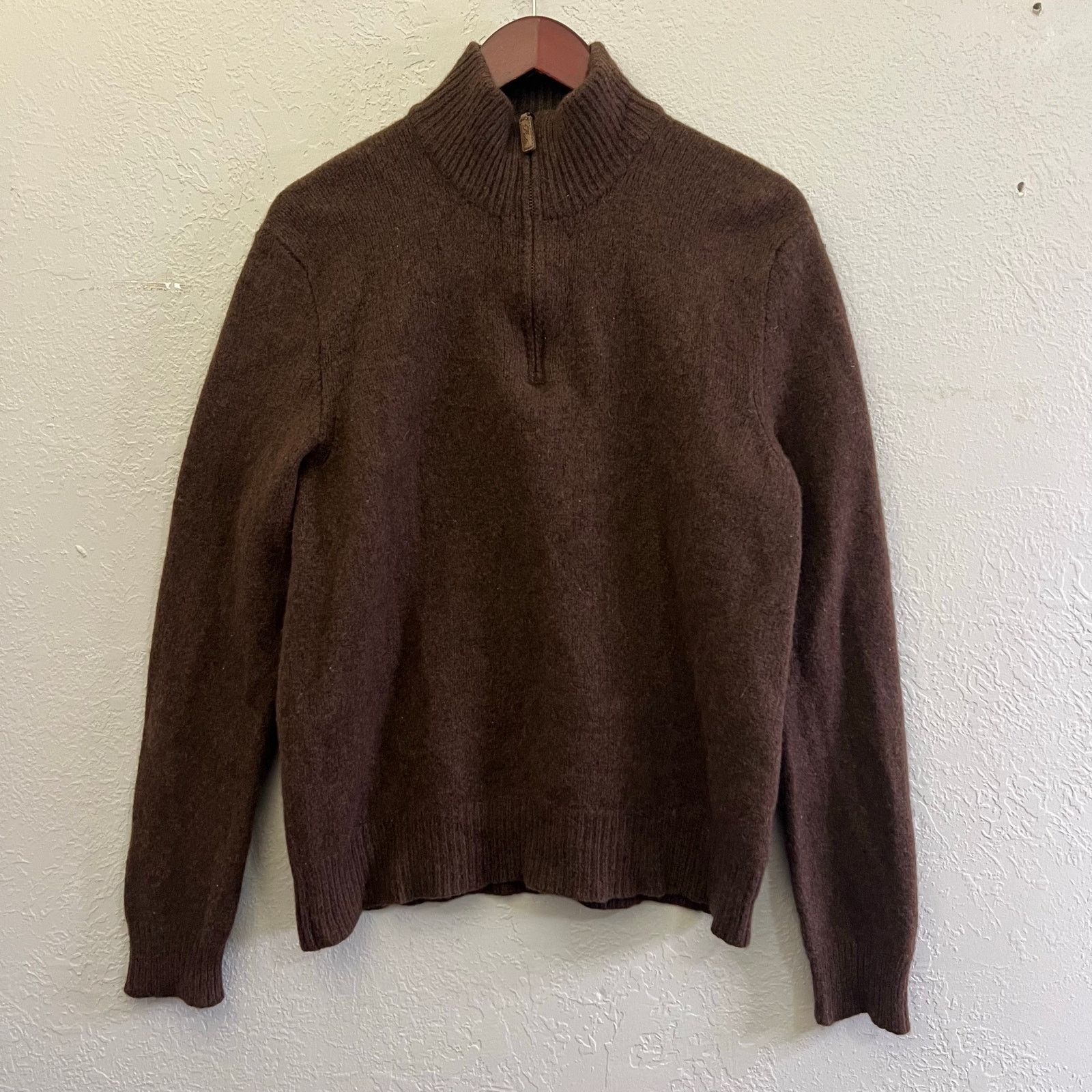 Polo Ralph Lauren Polo Ralph Lauren Wool Angora Quarter Zip Sweater Brown XL Size US XL / EU 56 / 4 - 1 Thumbnail