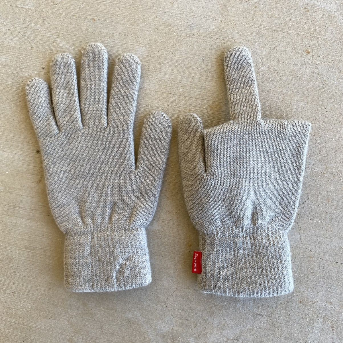 Supreme Supreme Deerskin Gloves Beige 2010 Vintage Designer Wool Size ONE SIZE - 5 Thumbnail