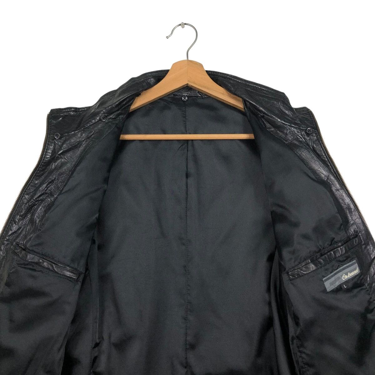 Issey Miyake 🔥VINTAGE BIKER LEATHER JACKET ON BOARD ISSEY MIYAKE Size US L / EU 52-54 / 3 - 16 Thumbnail