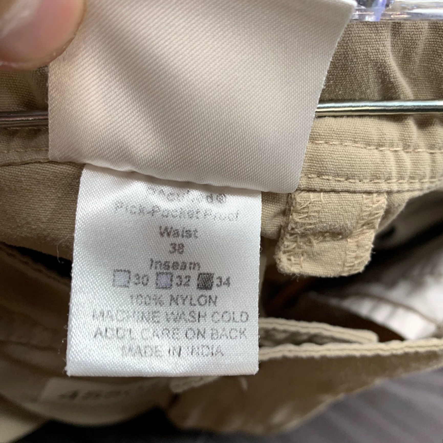 Vintage Clothing Arts Pants Mens Beige 38x34 P Cubed Pick Pocket Proof Business Travel Pants Size US 38 / EU 54 - 5 Thumbnail