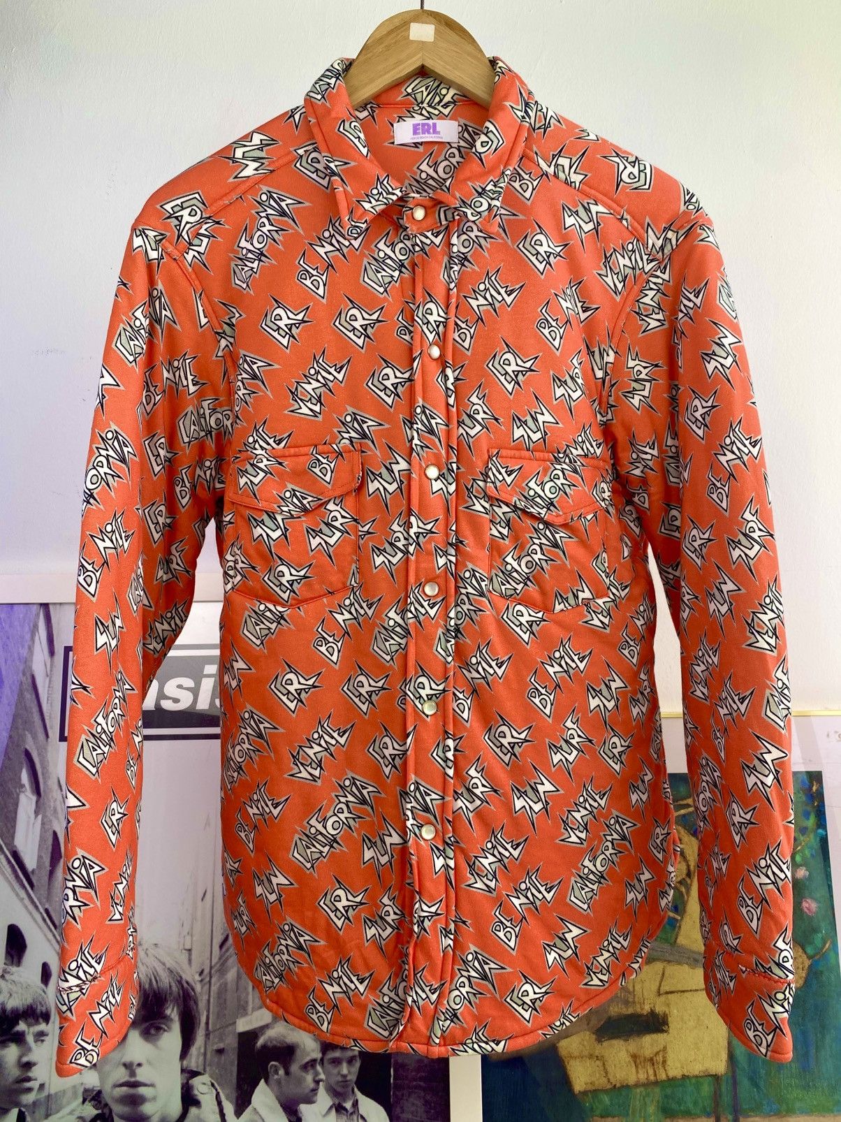 ERL ERL “Be Nice” Orange Cotton Over Shirt Size US L / EU 52-54 / 3 - 1 Thumbnail