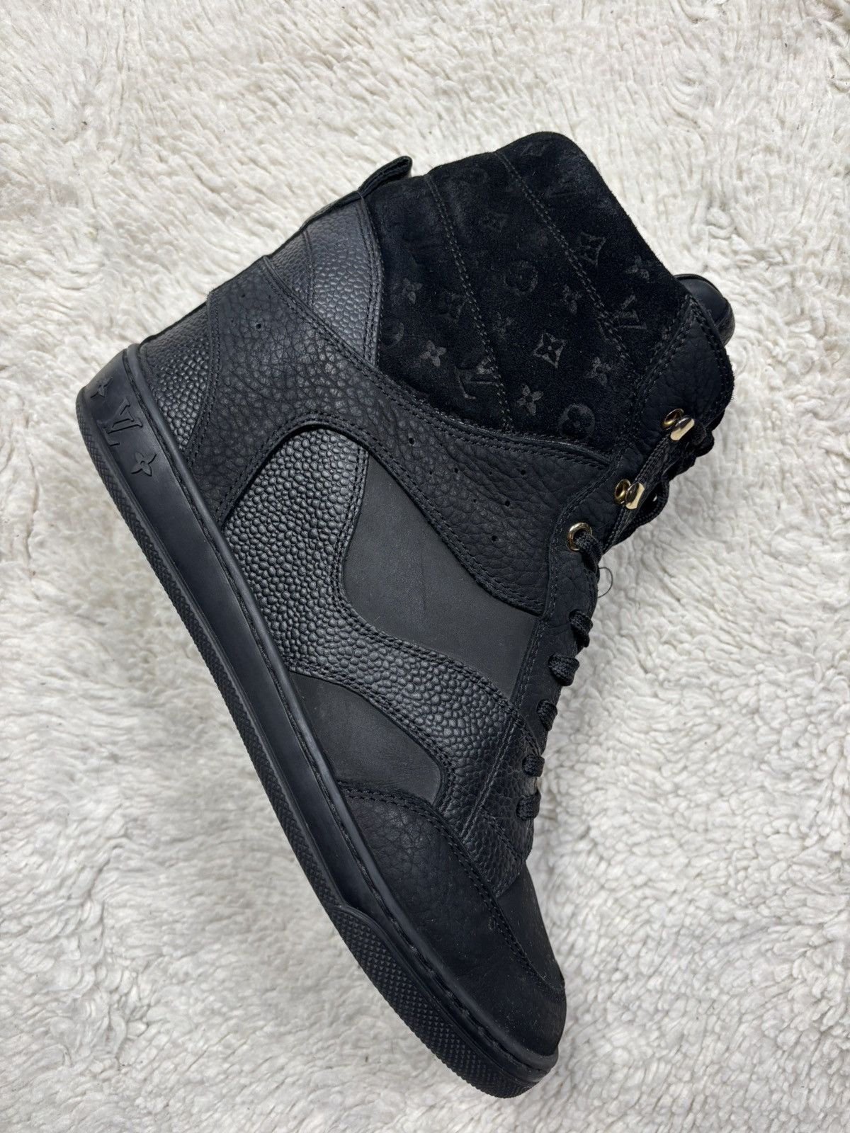 Louis Vuitton Louis Vuitton Leather Suede Cliff Top Wedge Sneakers Rare Size US 8 / IT 38 - 3 Thumbnail