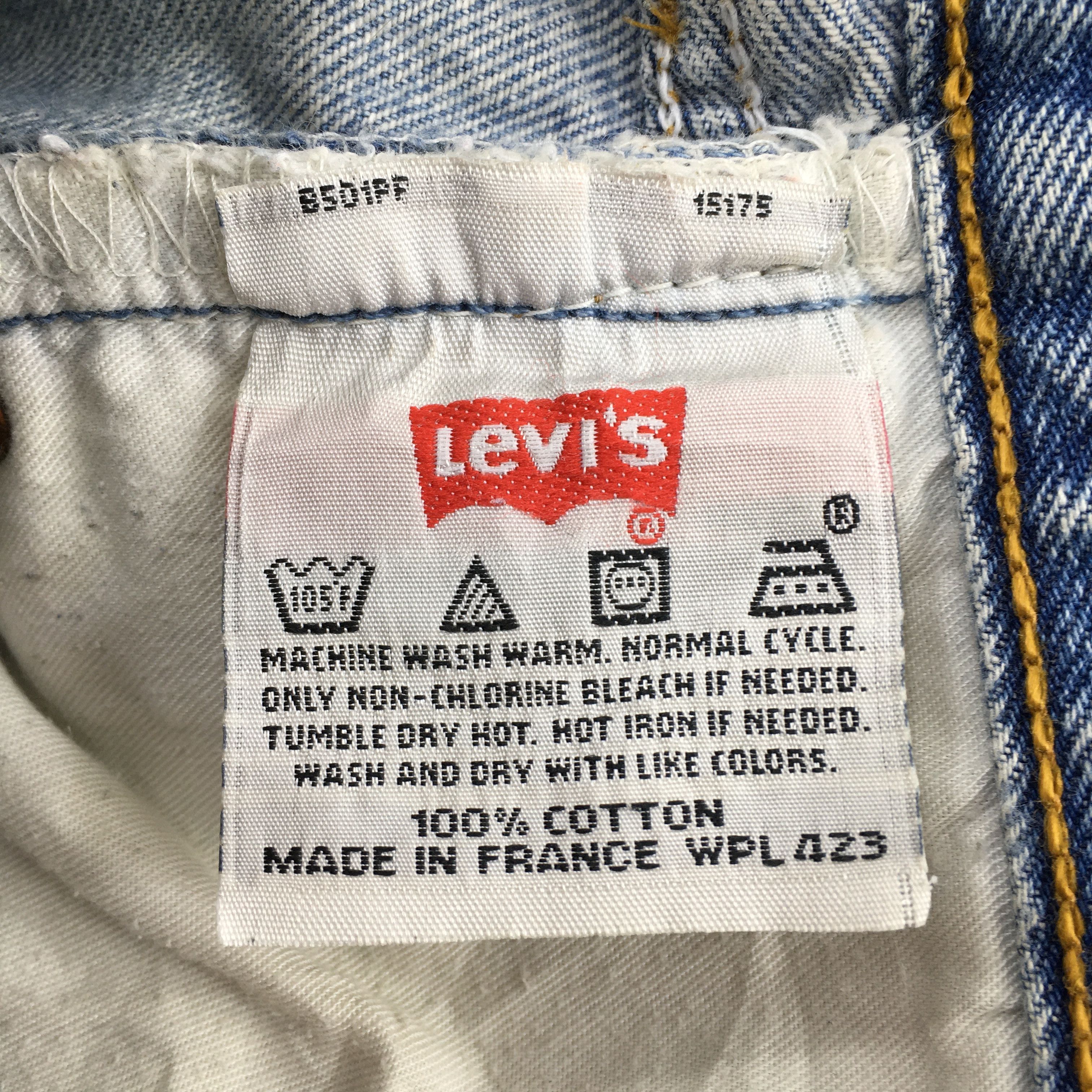 Levi's Size 31x33 Vintage 90s Levi's 501 Faded Blue Jeans S1489 Size US 31 - 13 Thumbnail