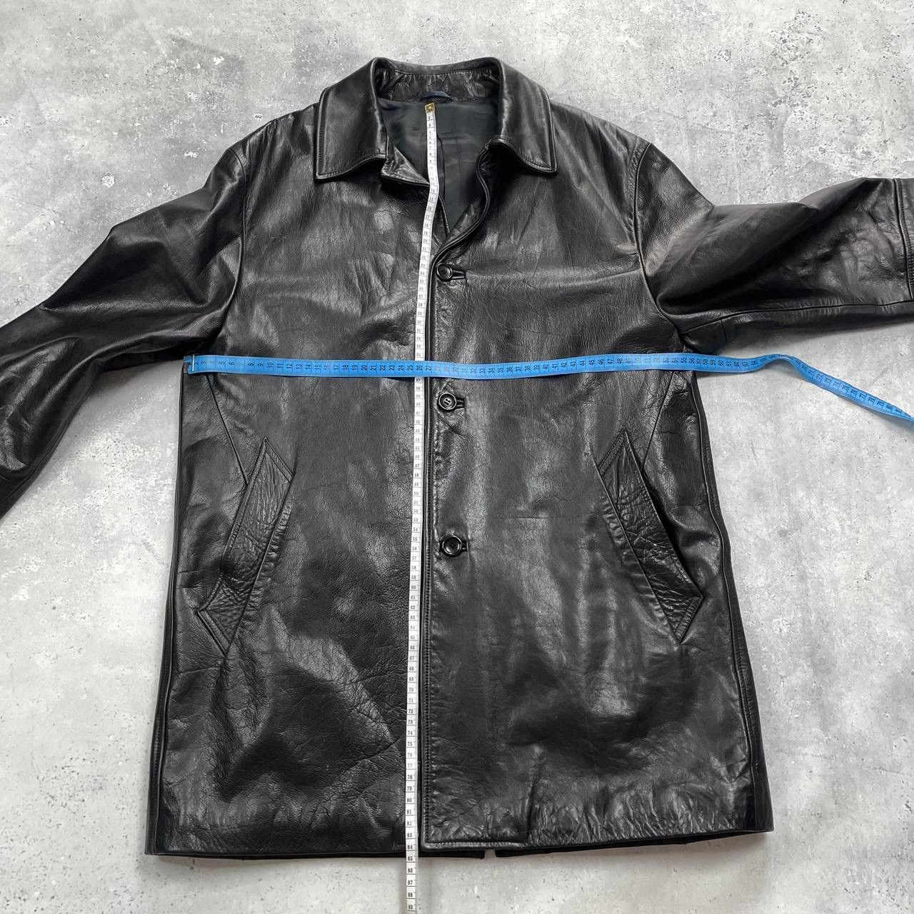 Kenzo Vintage Kenzo Homme Mid-Length Calf Leather Jacket Black L Size US L / EU 52-54 / 3 - 2 Thumbnail