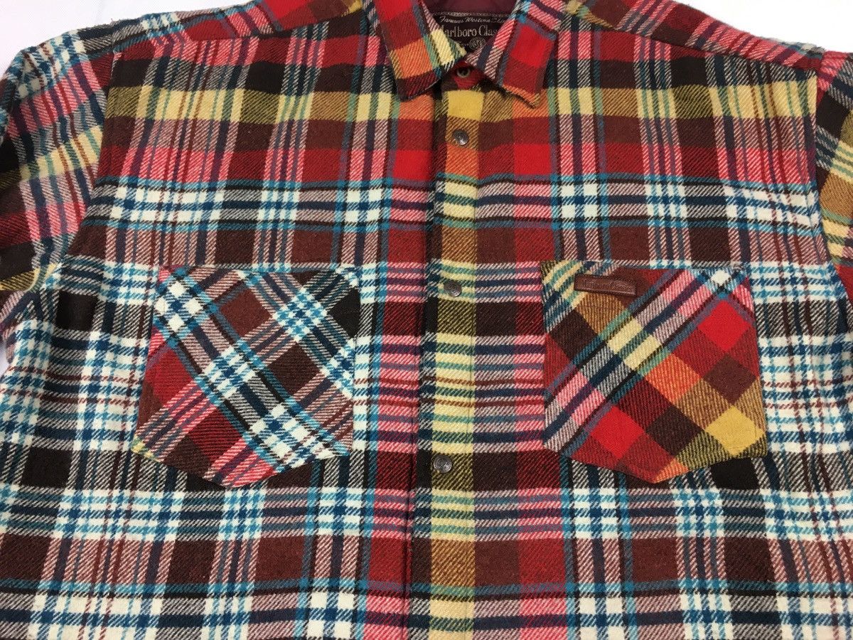 Flannel × Marlboro Classics Marlboro Classics Western Shirt Flannel Plaid Checked Size US L / EU 52-54 / 3 - 3 Thumbnail