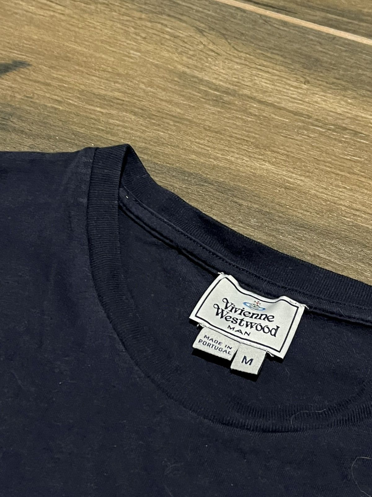 Vintage × Vivienne Westwood Vivienne Westwood Classic Orb Logo Tee Navy Basic Size US M / EU 48-50 / 2 - 2 Thumbnail