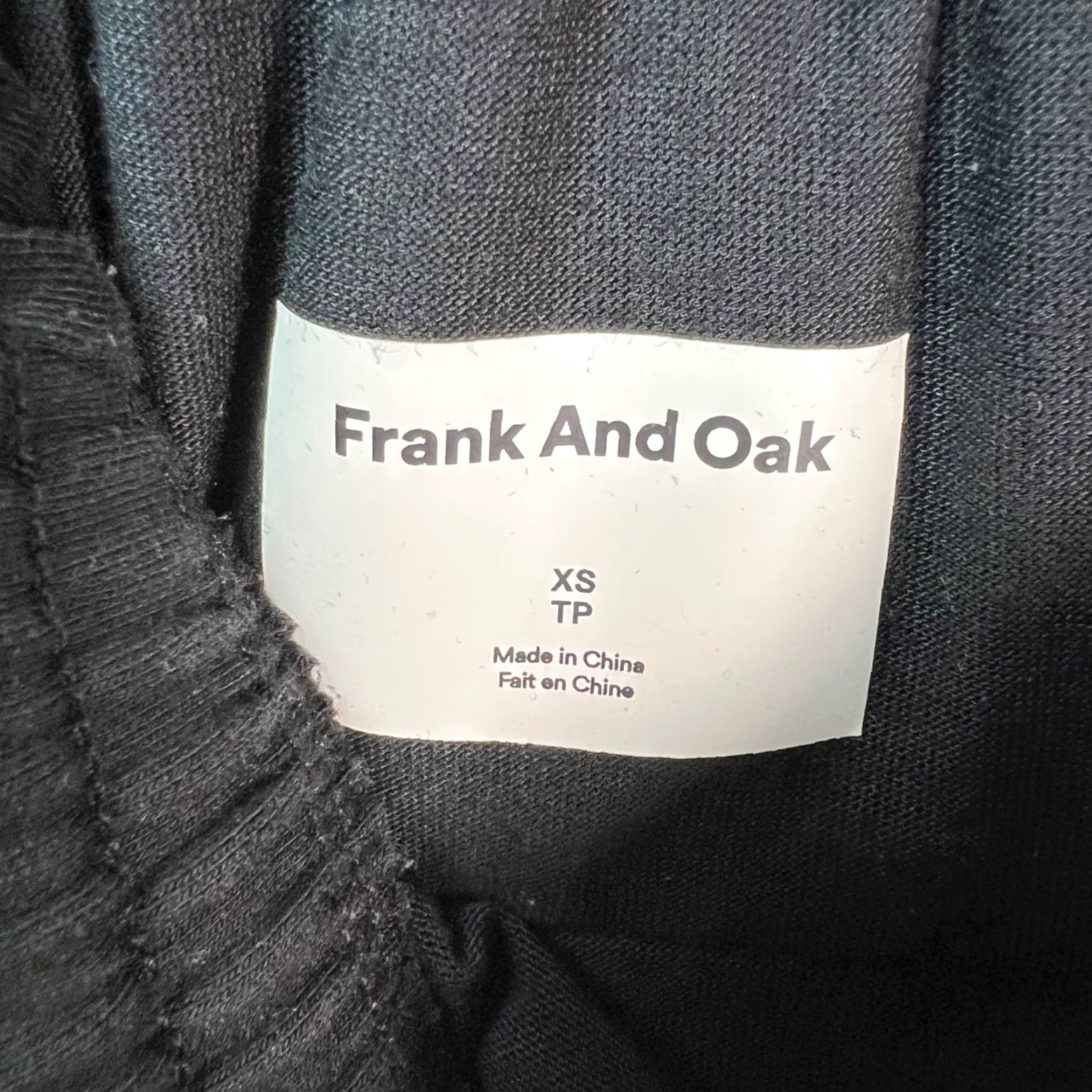 Frank And Oak VINTAGE Frank & Oak Womens XS Black Sweatpants Pants Polyester & Organic Cotton Size 26" / US 2 / IT 38 - 3 Thumbnail