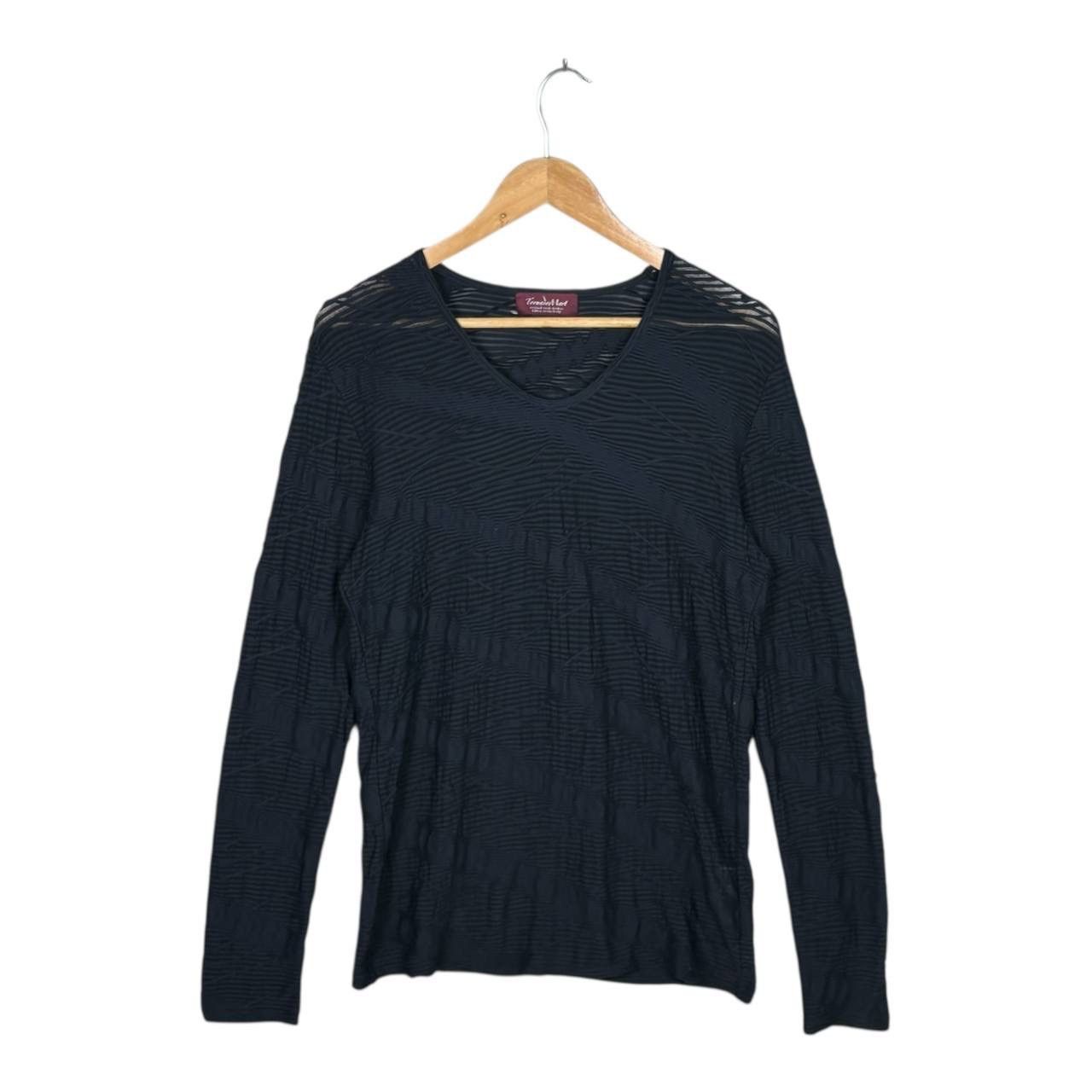 Tornado Mart Tornado Mart Archive 3D Textured Wavy Stripe L/S Shirt Size US M / EU 48-50 / 2 - 1 Thumbnail