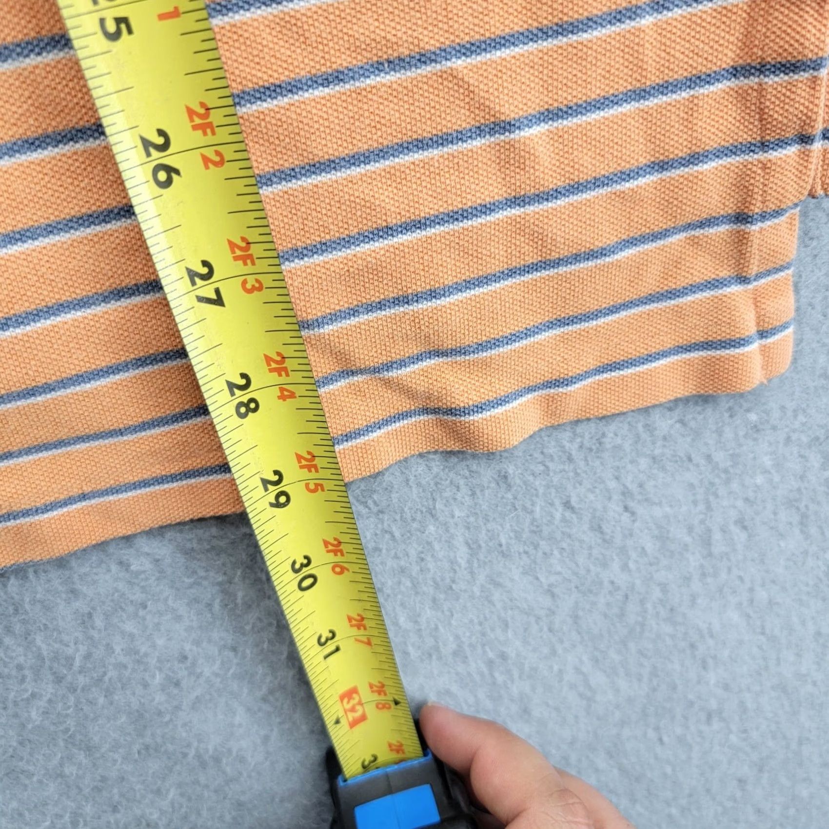 Ralph Lauren VINTAGE Ralph Lauren Polo Sport Shirt Large Short Sleeve Adult Green Striped Polo 90s Logo Embroidered Men's Polo Shirt Size US L / EU 52-54 / 3 - 5 Thumbnail