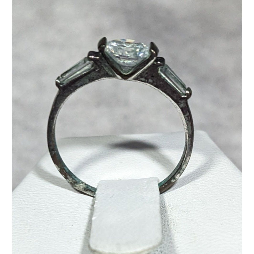 Other Elegant Clear Gemmed Silver Tone Engagement Ring Size 7 Size ONE SIZE - 12 Thumbnail