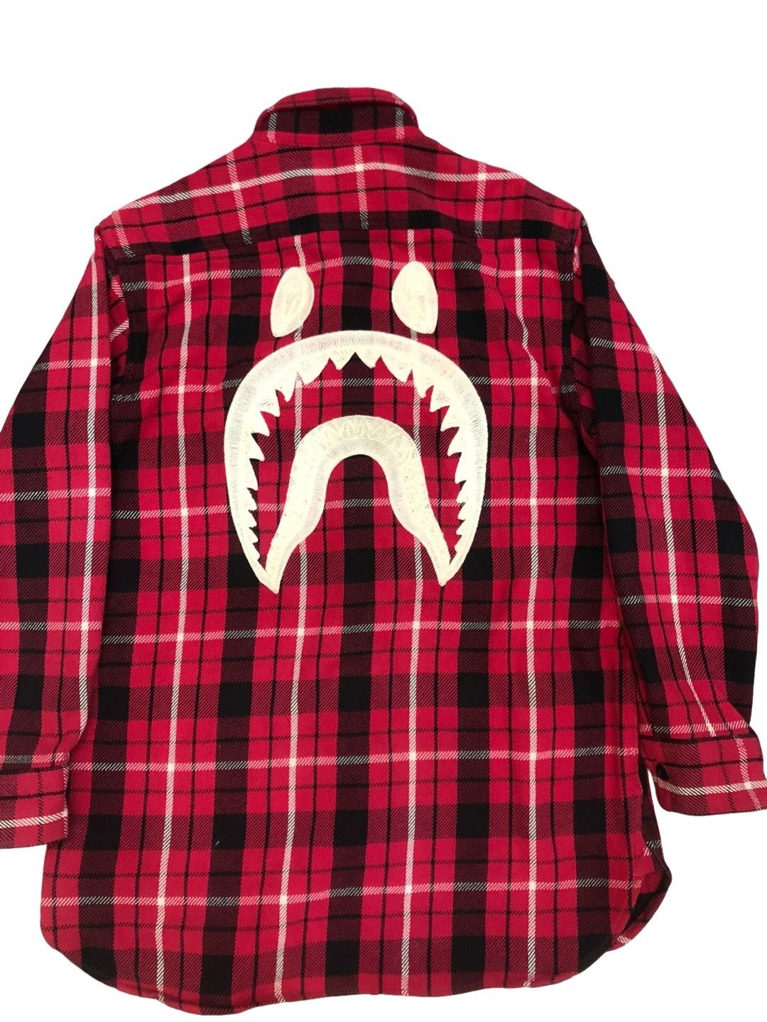 Bape BAPE Shark Plaid Shirt Size S Size US S / EU 44-46 / 1 - 1 Thumbnail